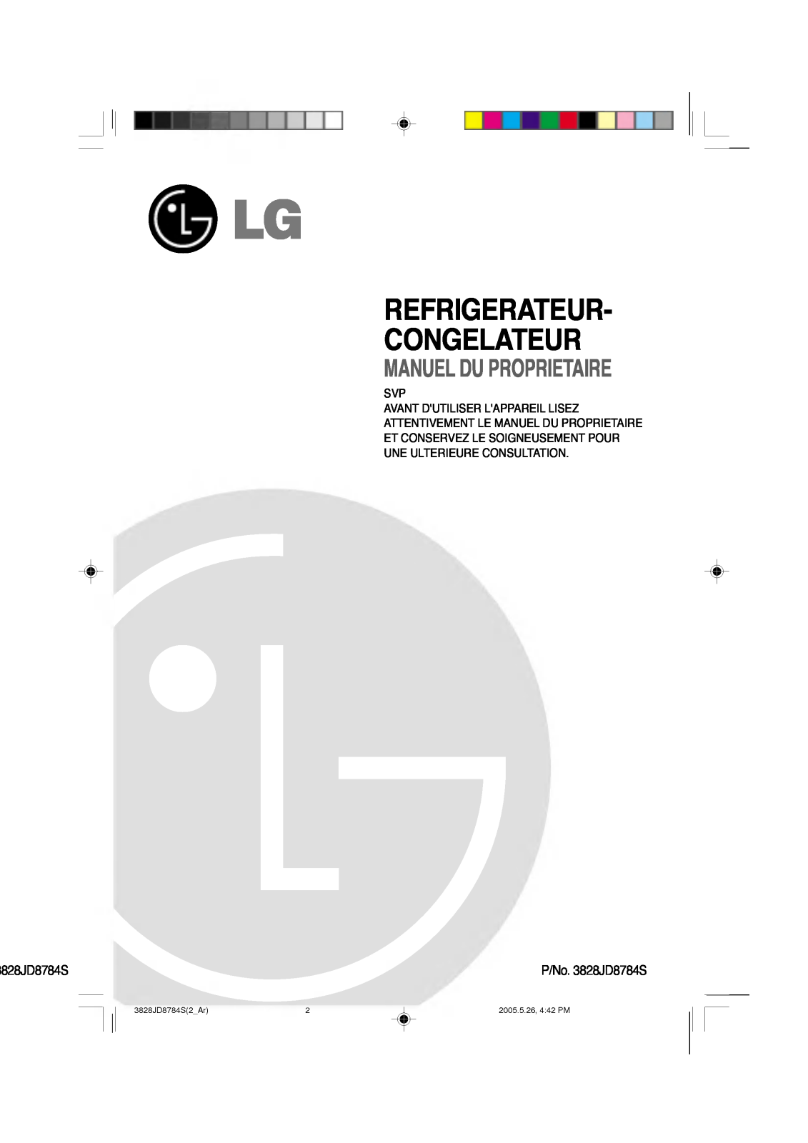 LG GR-S602QLC User manual