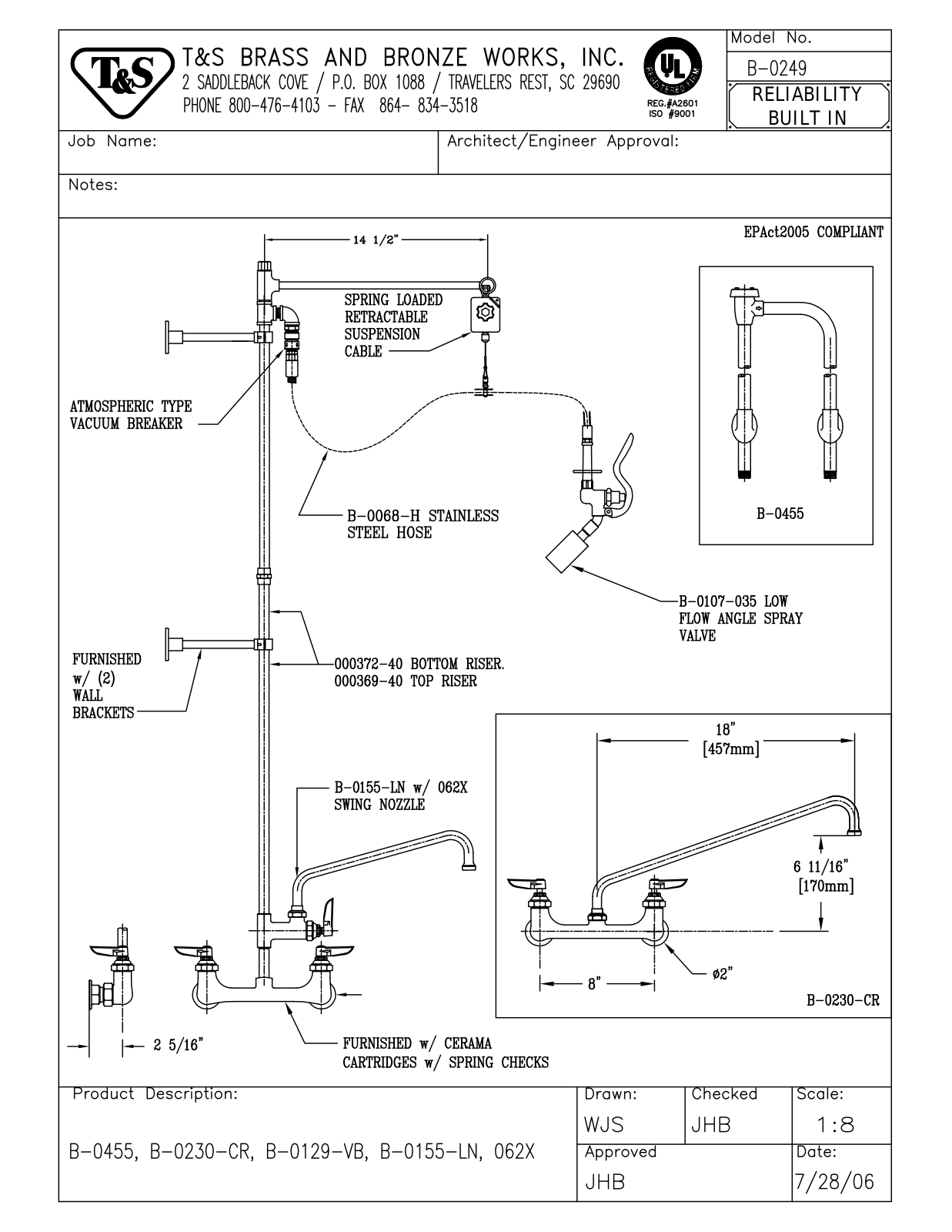 T & S Brass & Bronze Works B-0249 General Manual