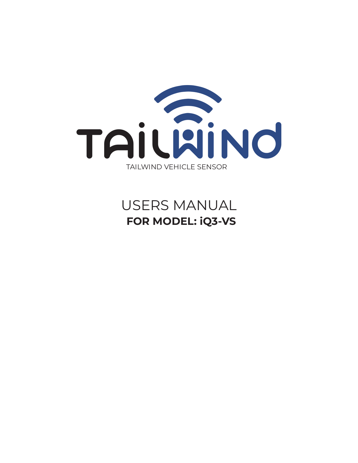 Tailwind iQ3-VS User Manual