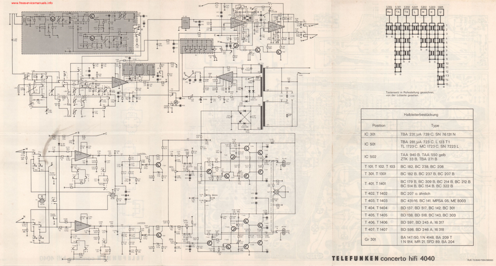 Telefunken 4040 Schematic