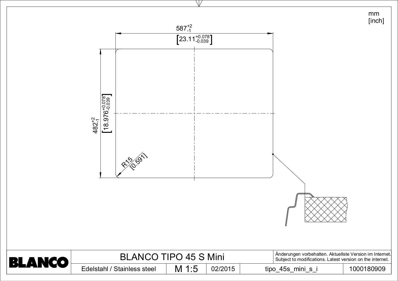 Blanco Tipo 45S Mini User Manual