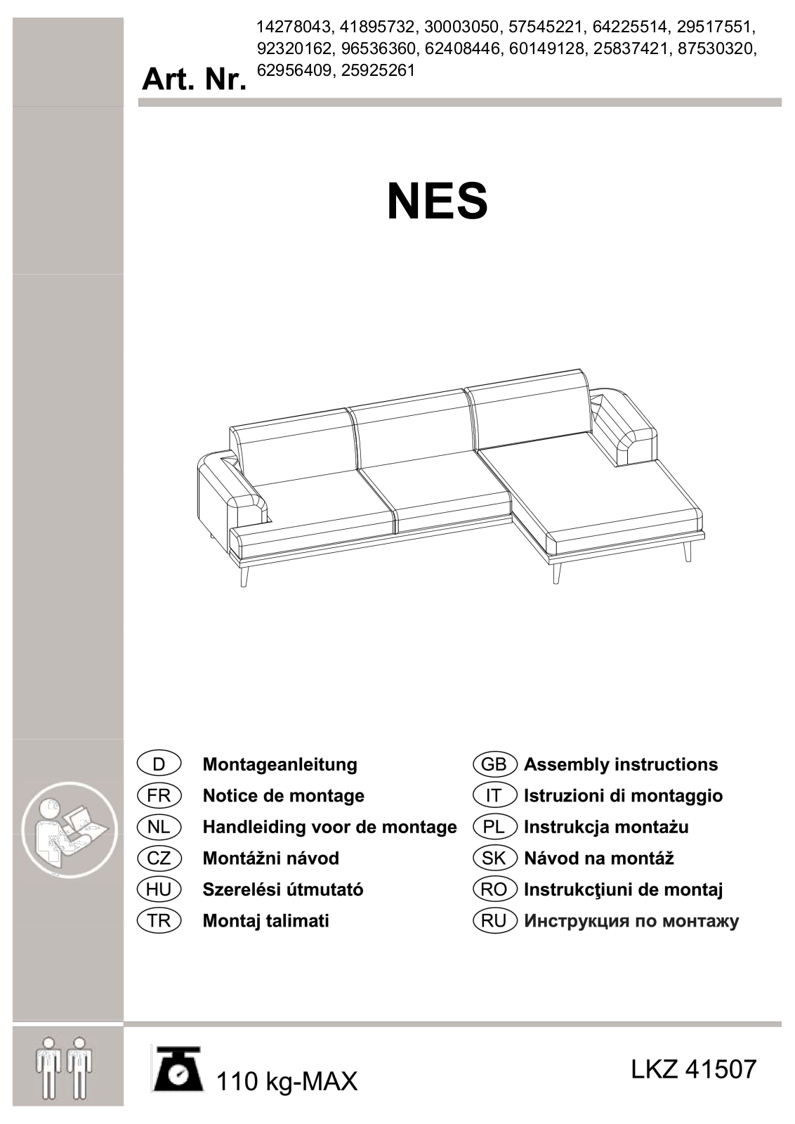 andas 14278043, 41895732, 30003050, 57545221, 64225514 Assembly instructions