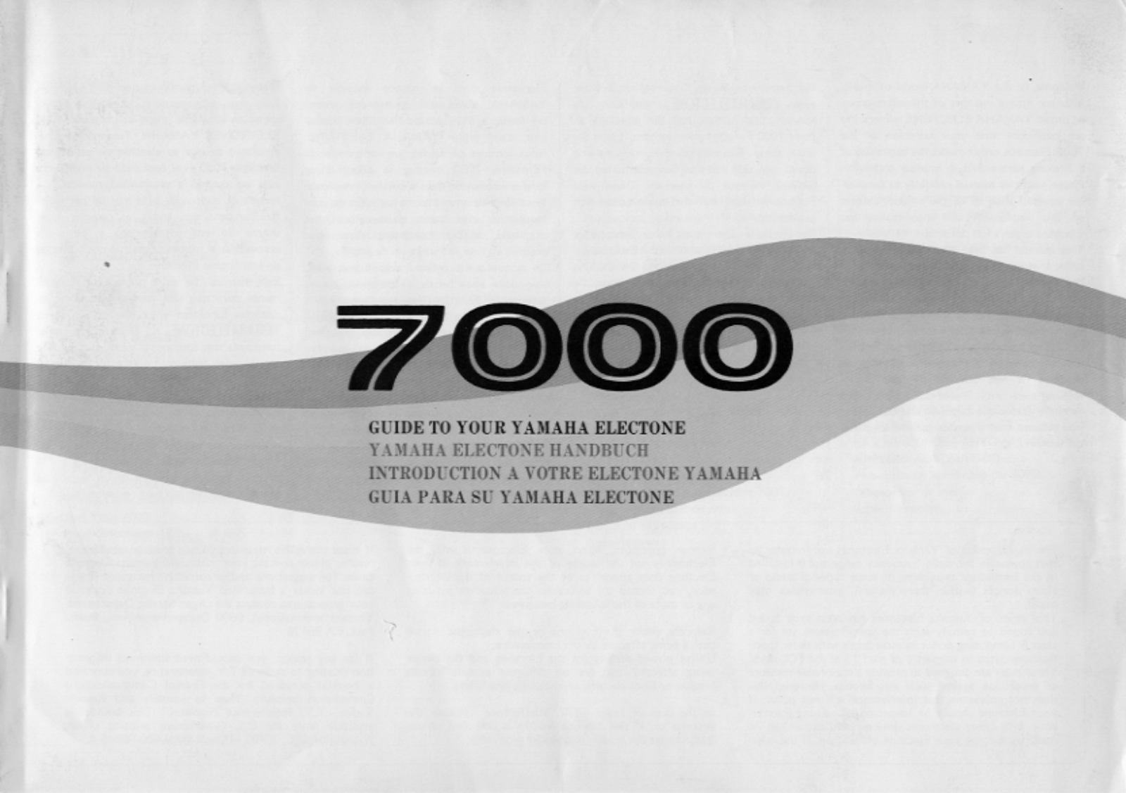 Yamaha 7000 User Manual