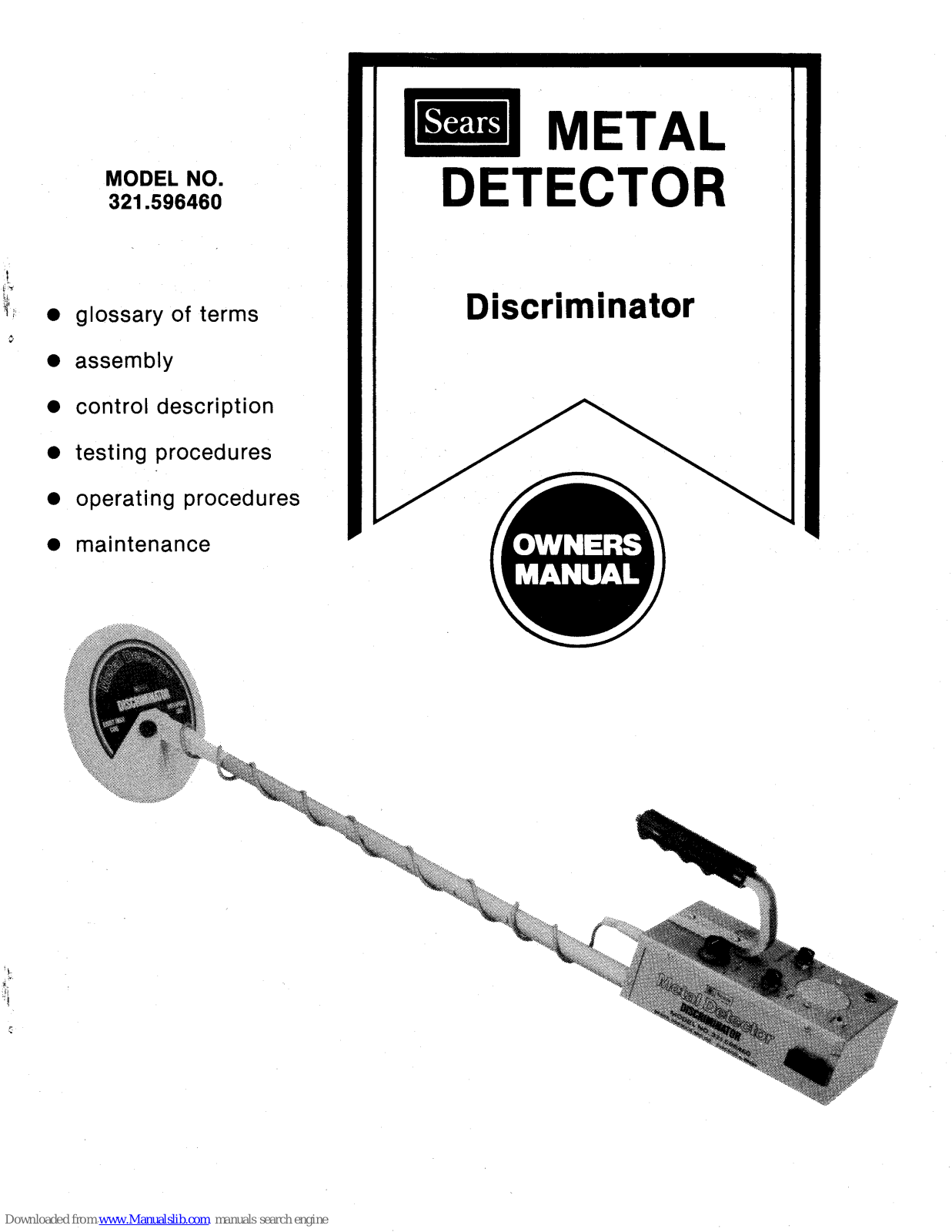 Sears 321.596460 Owner's Manual