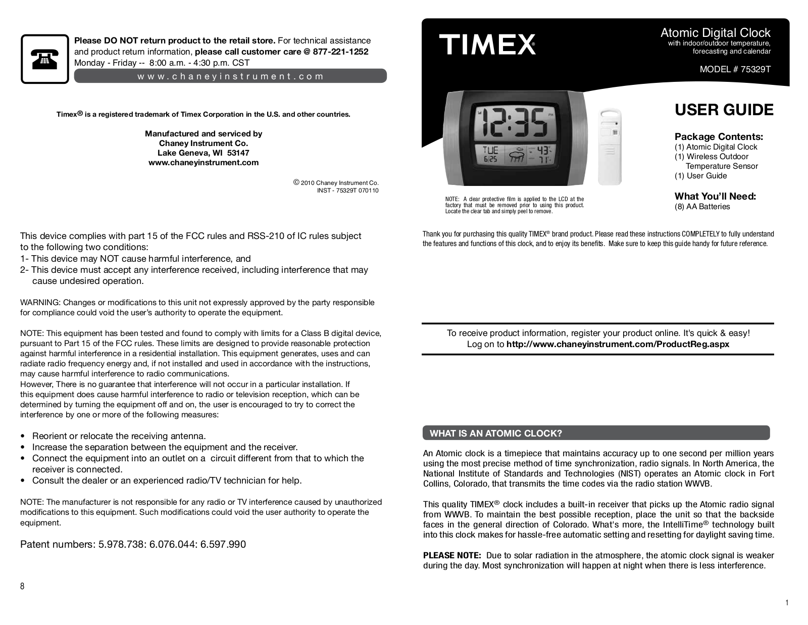 Timex 75329T User Manual