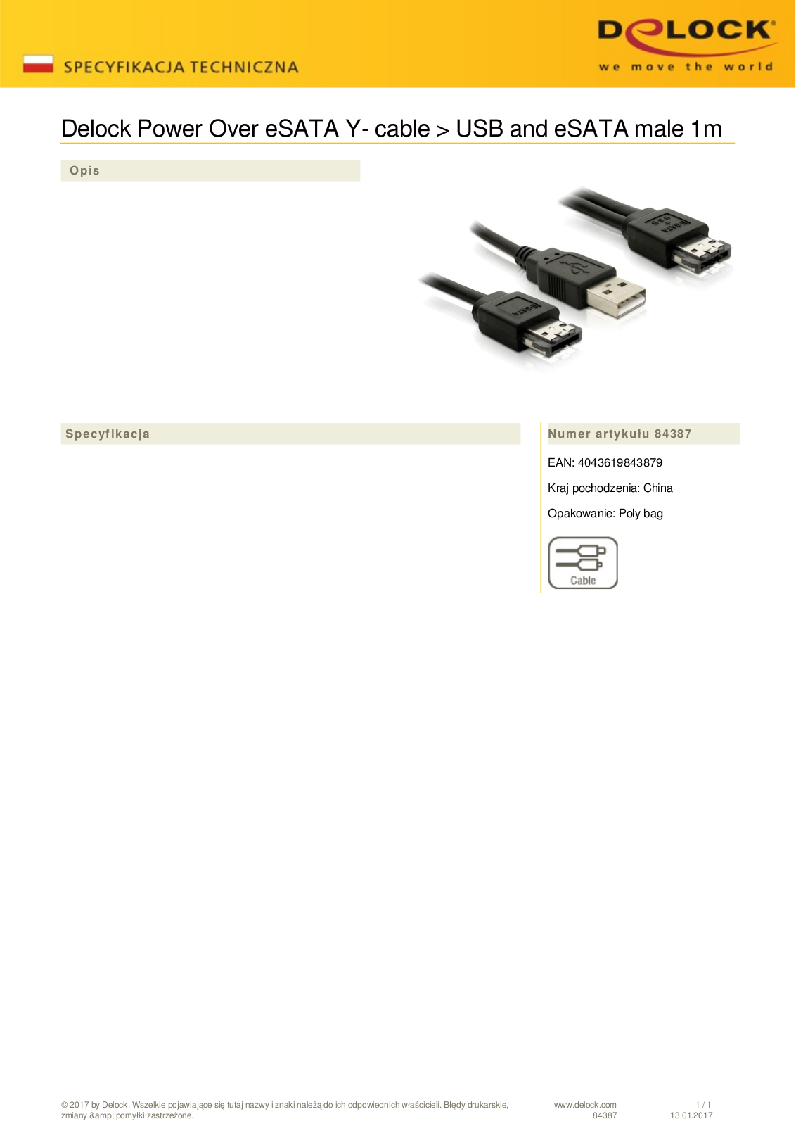 DeLOCK Pin Header internal USB 2.0 User Manual