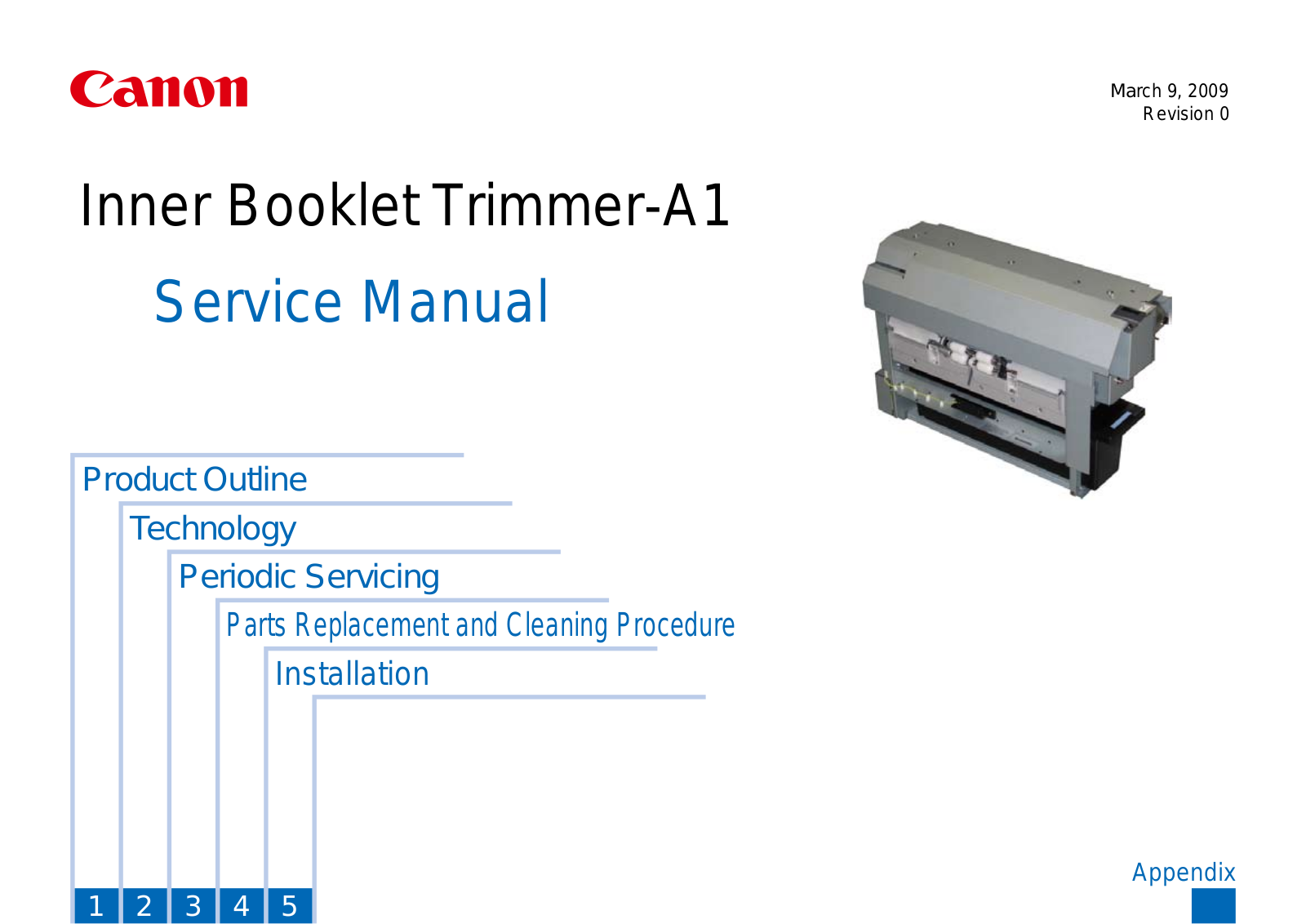 Canon Inner Booklet Trimmer-A1 Service Manual