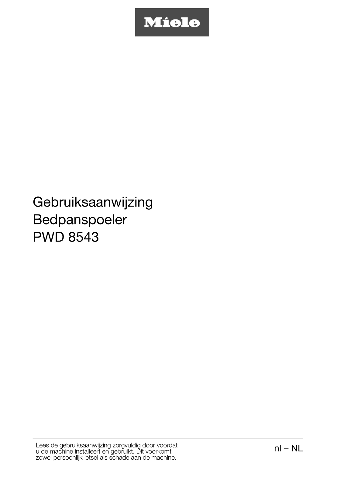 Miele PWD8543 User manual