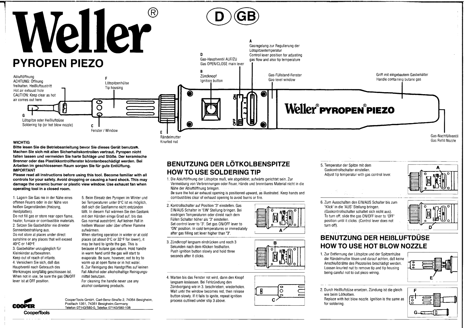 Weller 830356 User guide