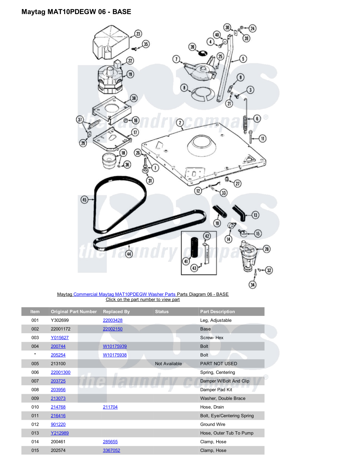 Maytag MAT10PDEGW Parts Diagram