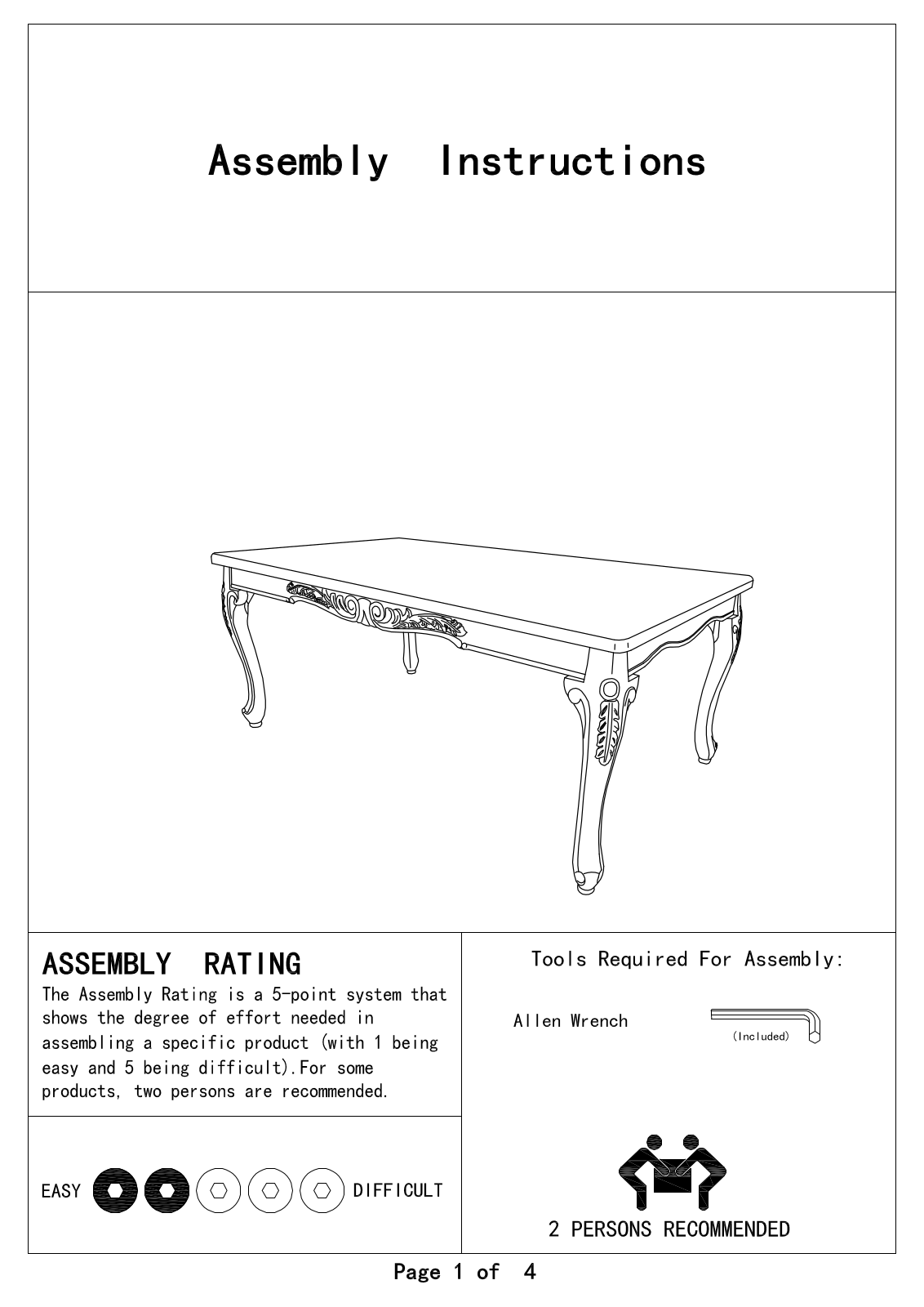 Fleur De Lis Living FDLV3205 Assembly Instructions - ManualMachine.com
