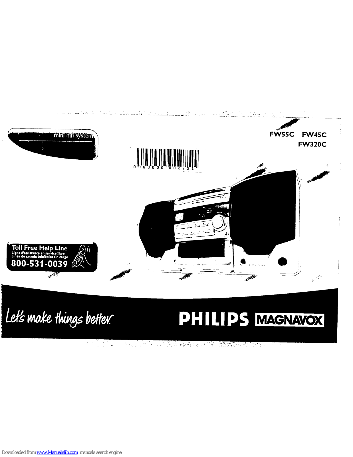 Philips Magnavox FW45C, Magnavox FW320C User Manual