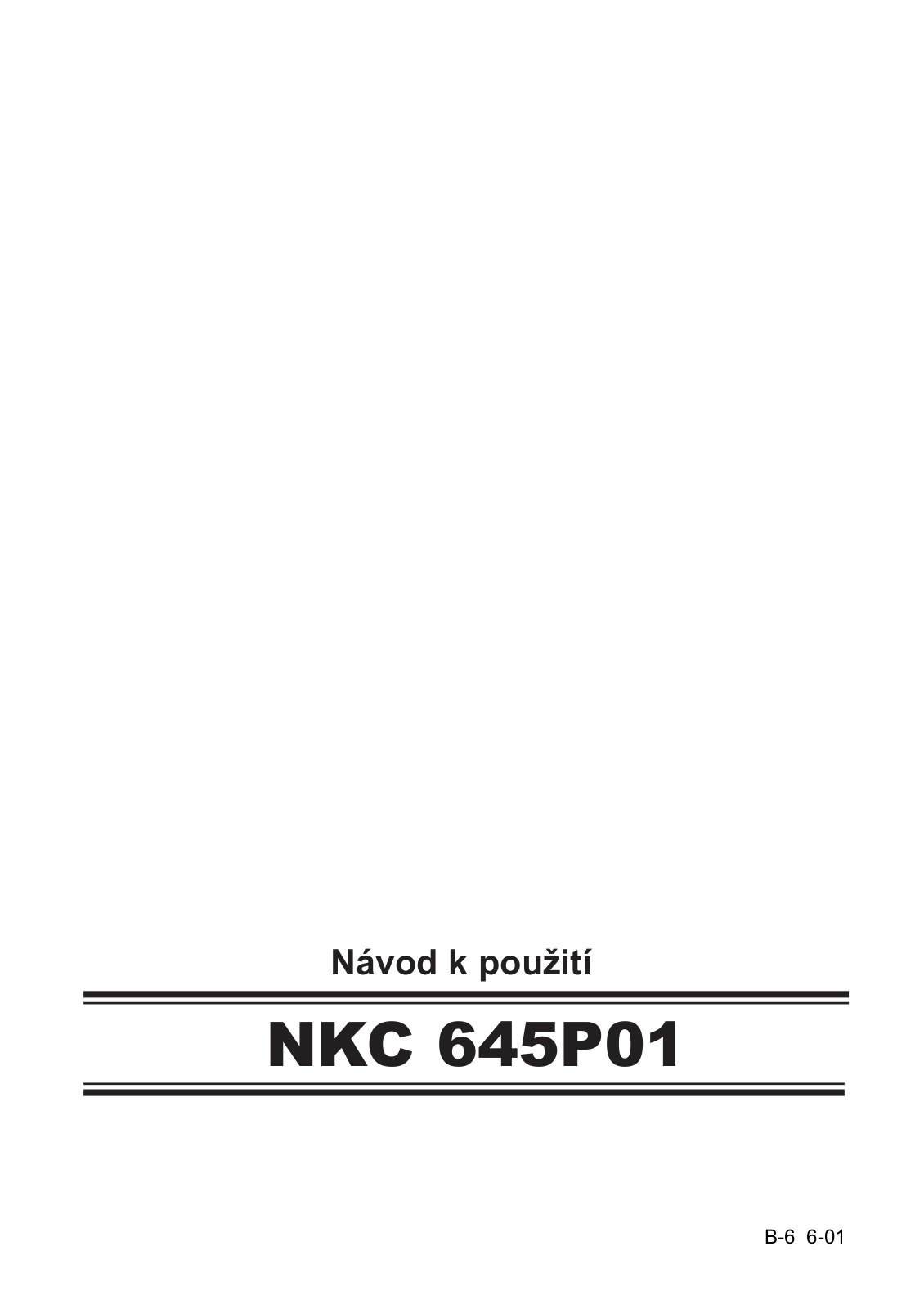 Bosch NKC645P01 User Manual