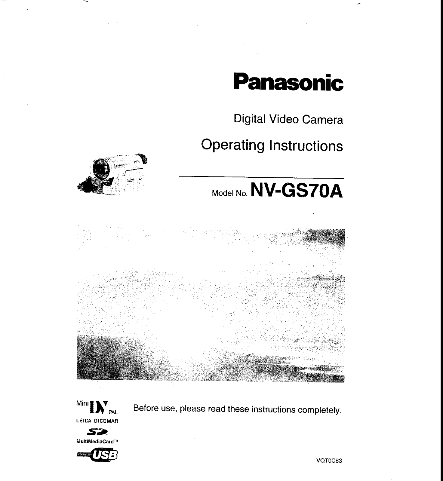 Panasonic NV-GS70A User Manual