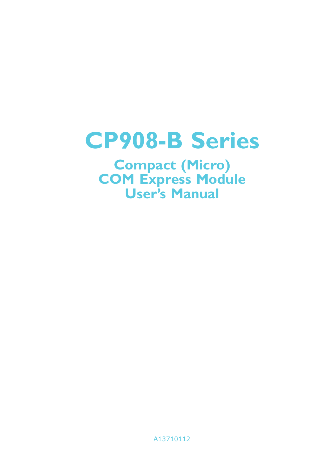 DFI CP908-B User Manual