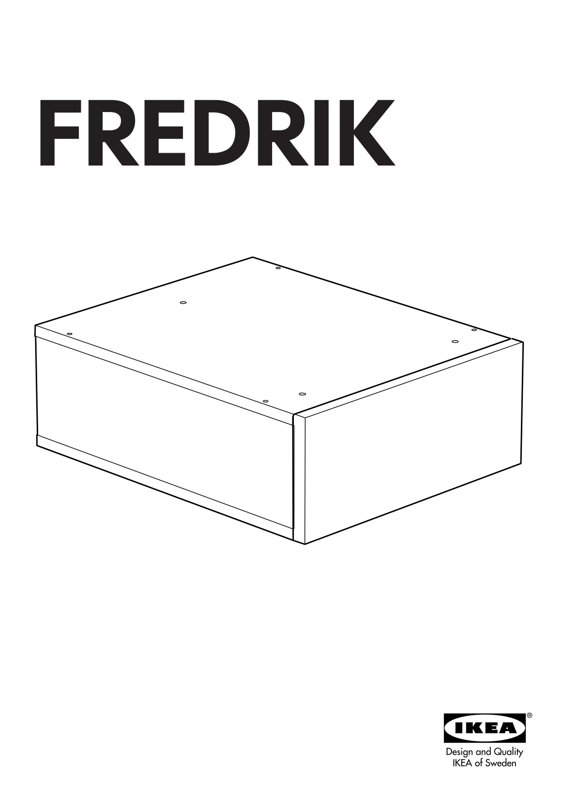 IKEA FREDRIK DRAWER SILVER User Manual