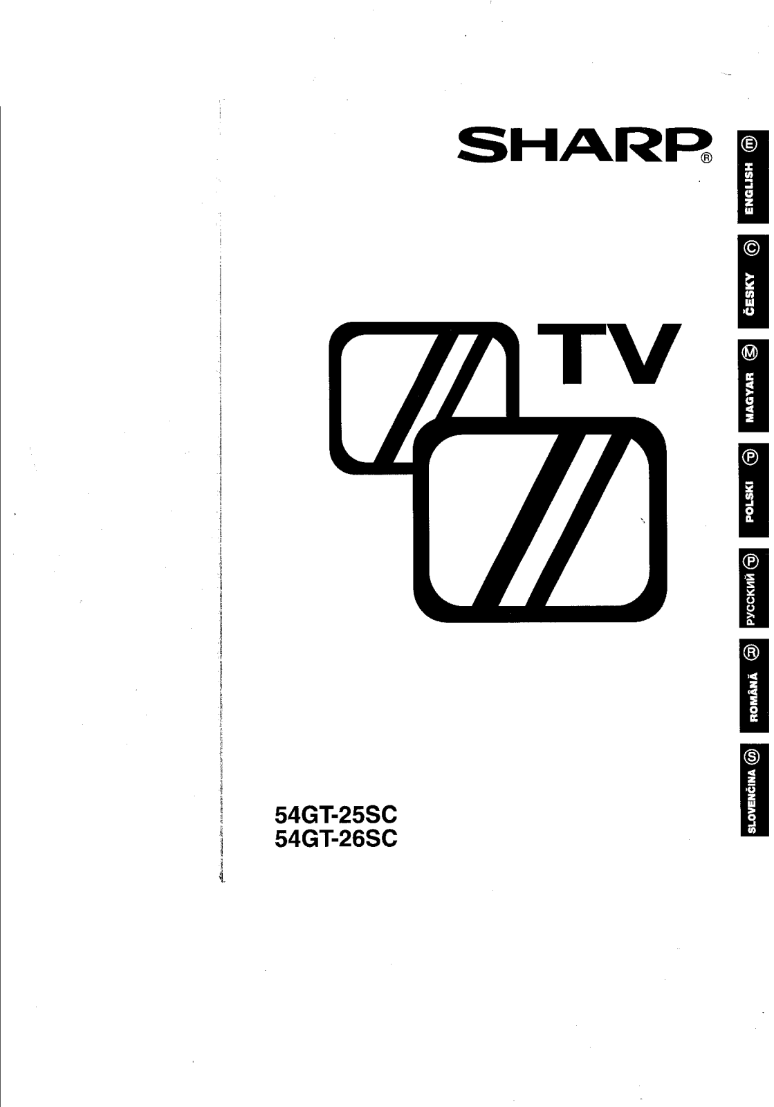 SHARP 54GT-26SC, 54GT-25SC User Manual