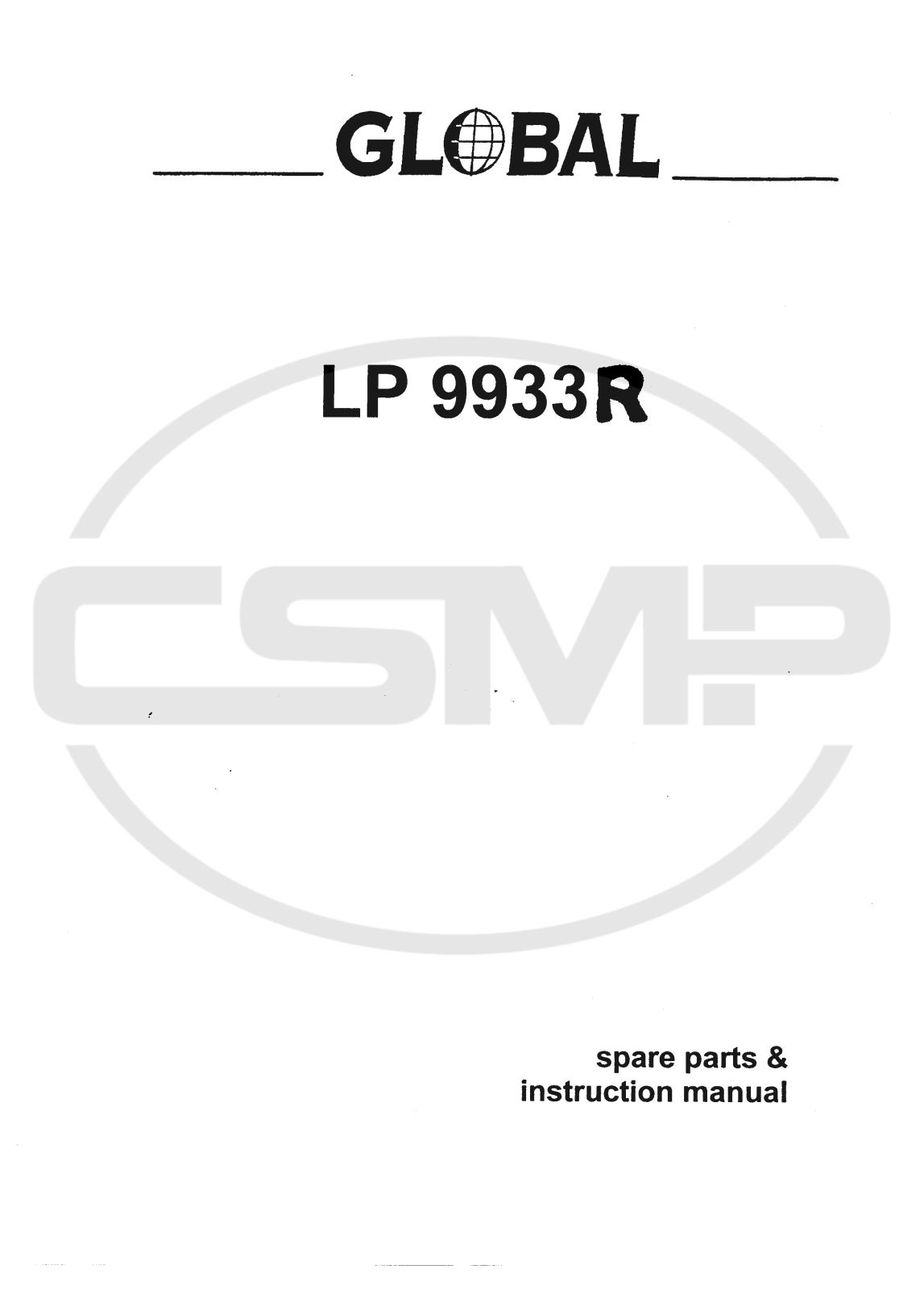 Global LP-9933R Parts Book