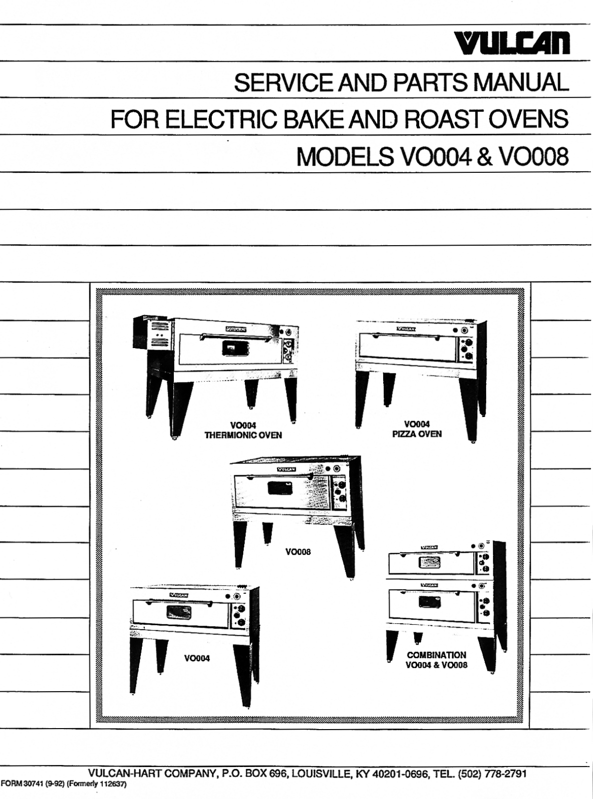 Vulcan Hart VO004 Parts List