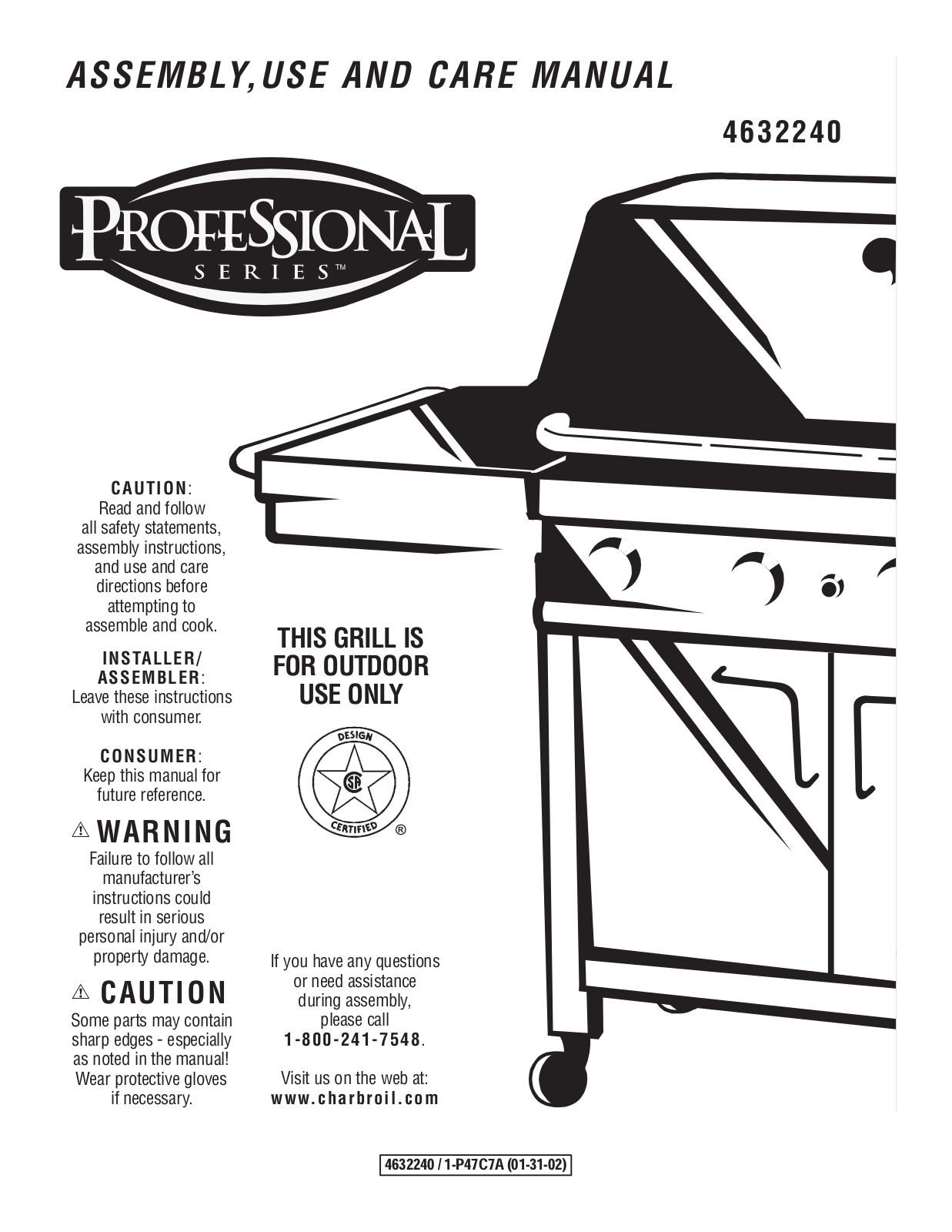 Charbroil 4632240 Owner's Manual