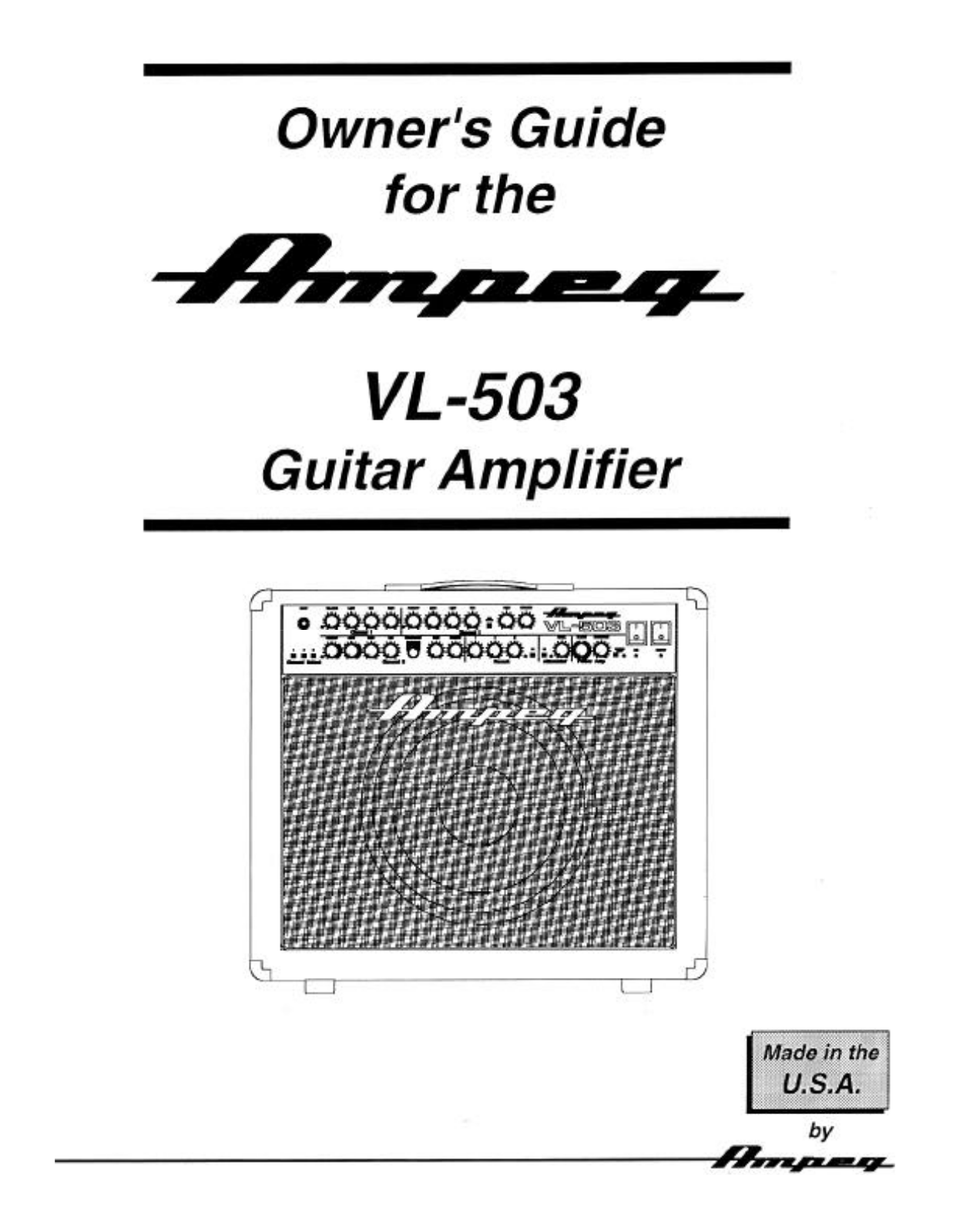 AMPEG VL-503 Owner's Manual