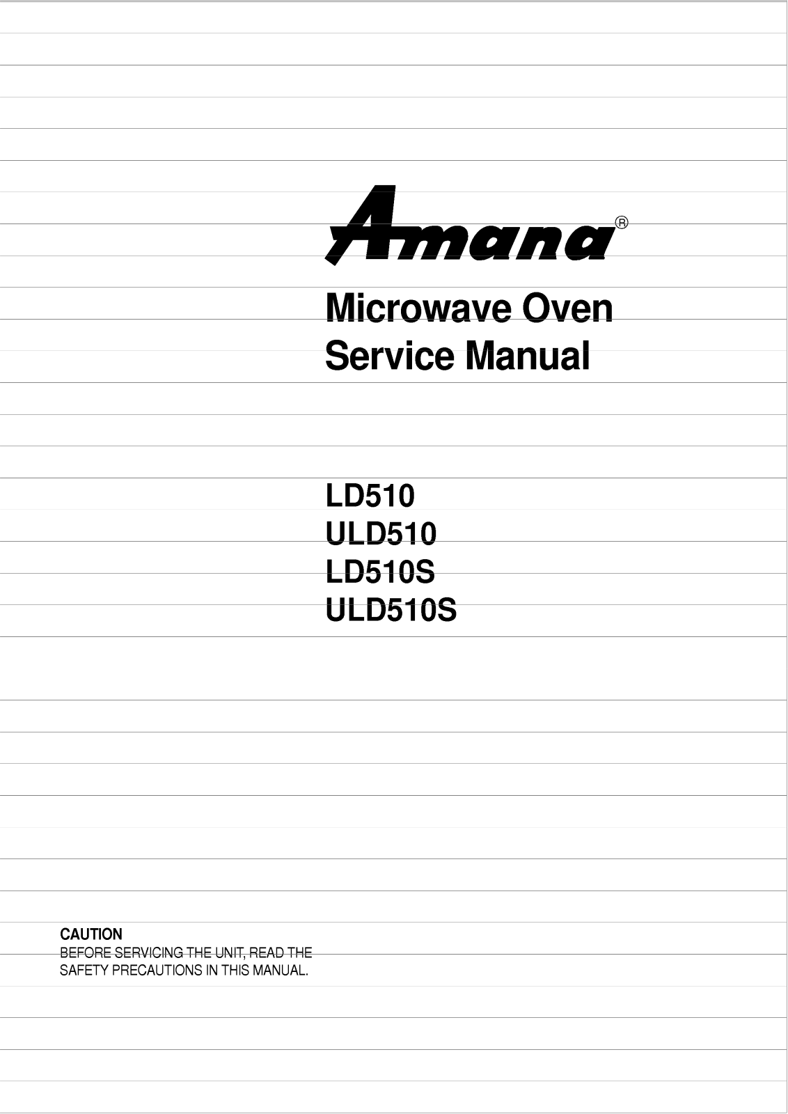 Amana Ld510 Service Manual