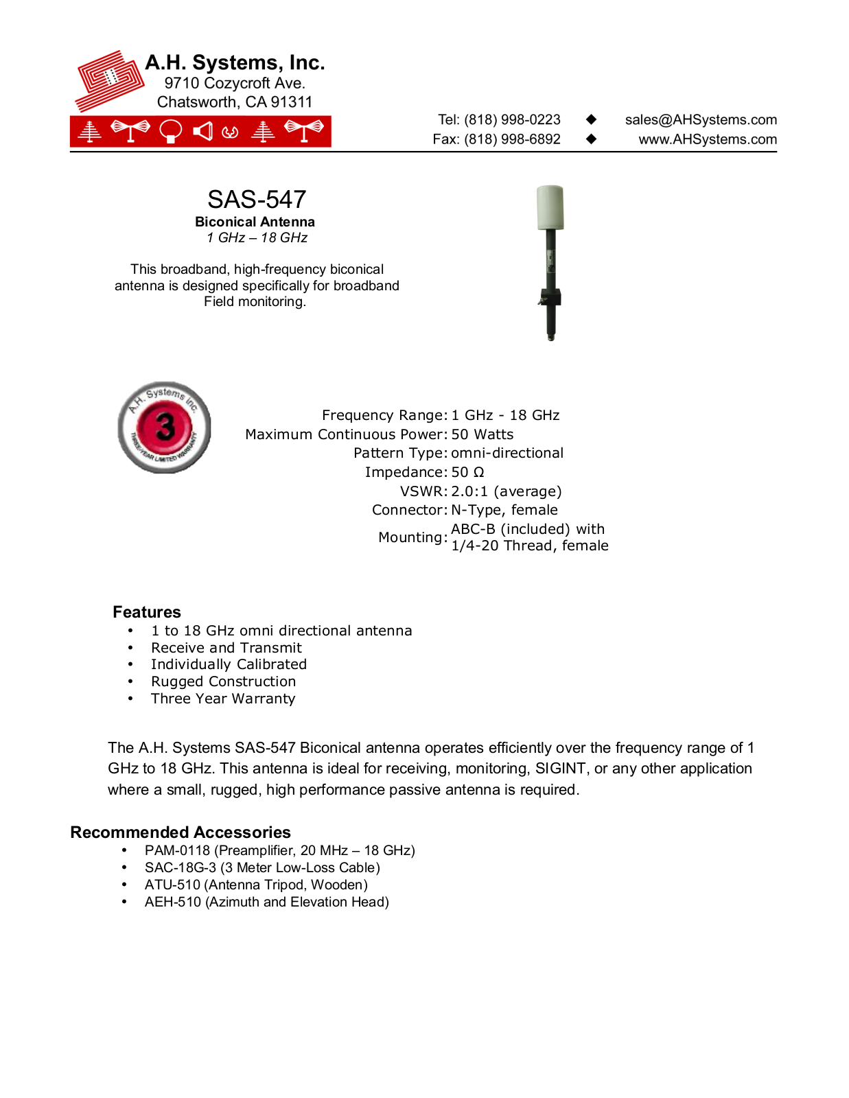 Atec SAS-547 User Manual