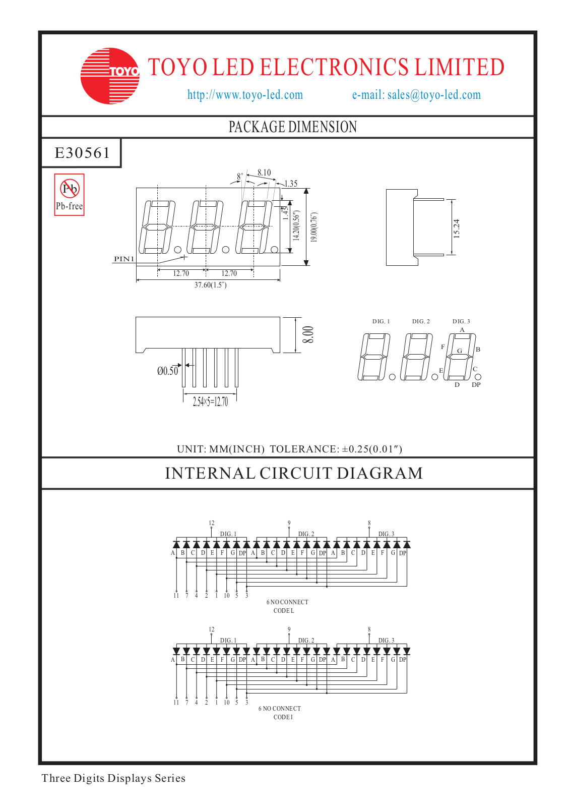 Datasheet E30561 Datasheet (Toyo) - ManualMachine.com
