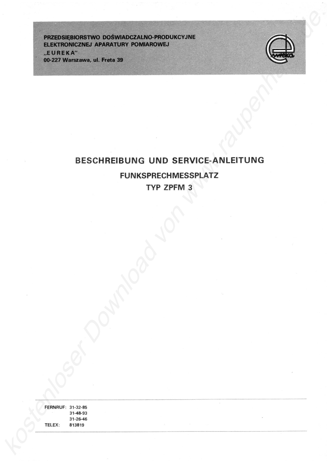 Polskie ZPFM-3ALL User Manual