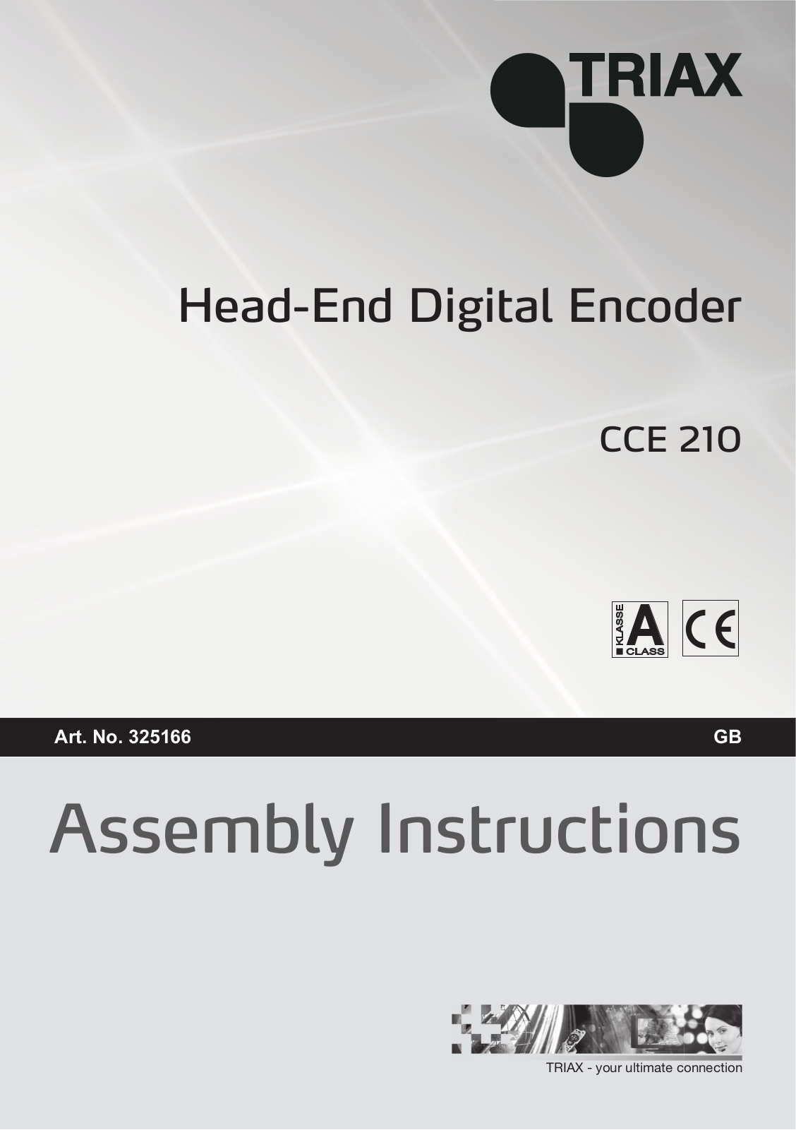 Triax CCE 210 Assembly Instructions Manual