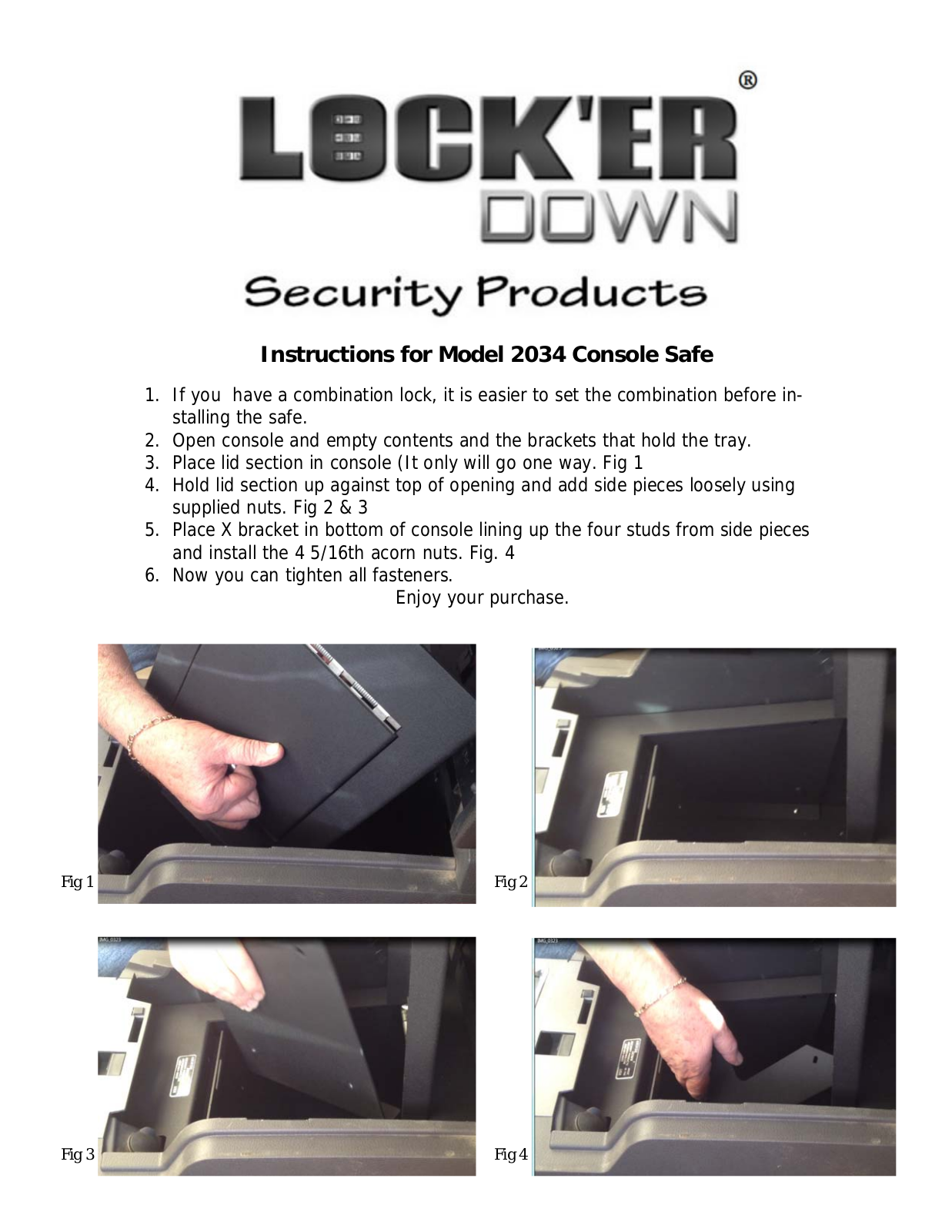 Lock'er Down LD 2034 User Manual - ManualMachine.com