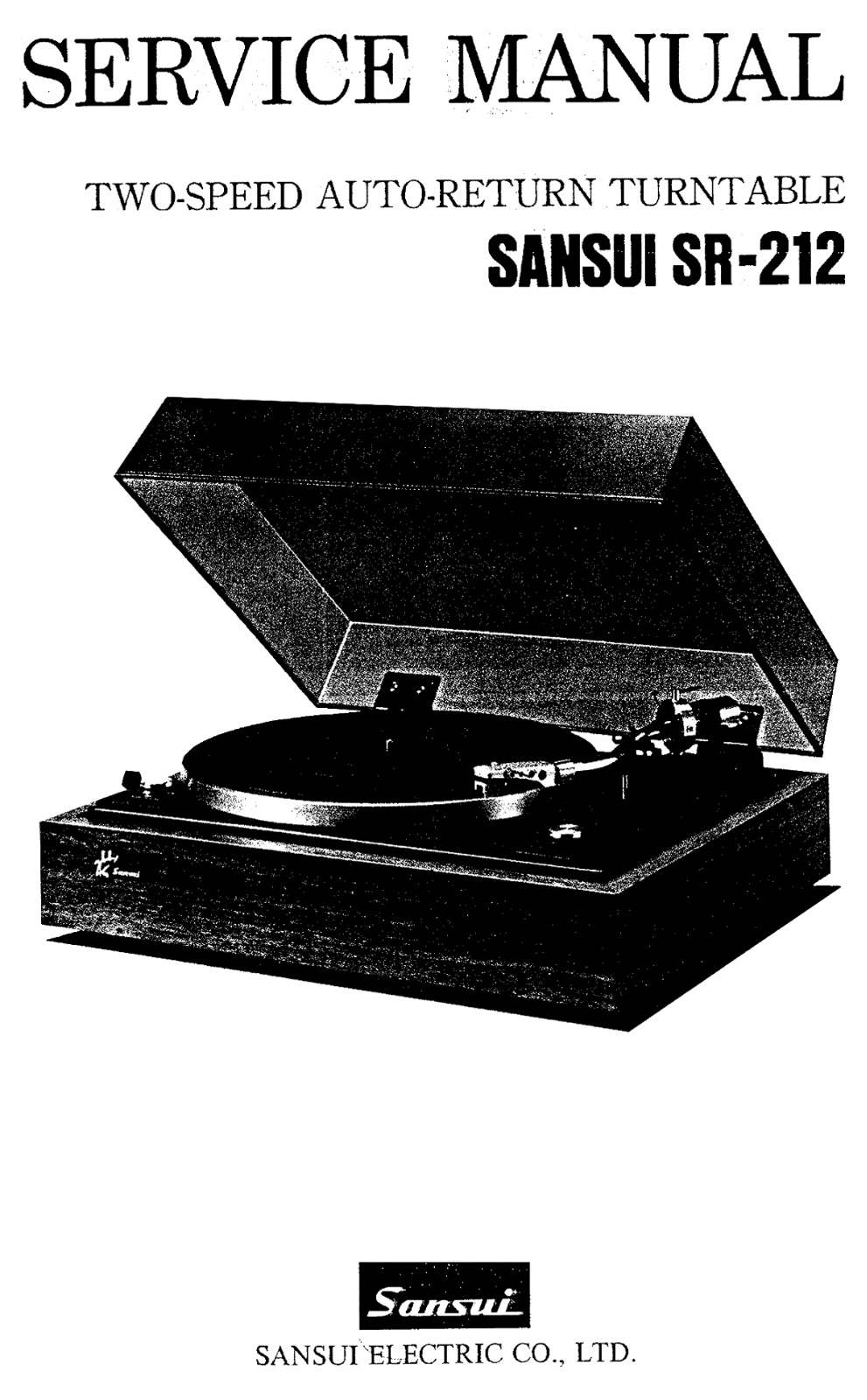 Sansui SR-212 Service Manual