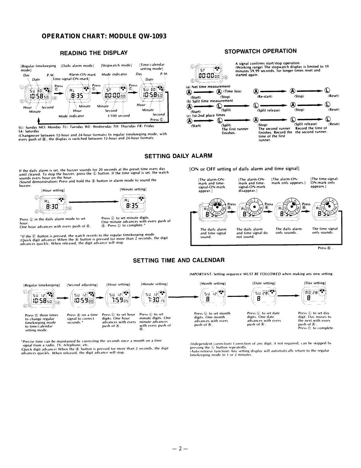 Casio 1093 Owner's Manual