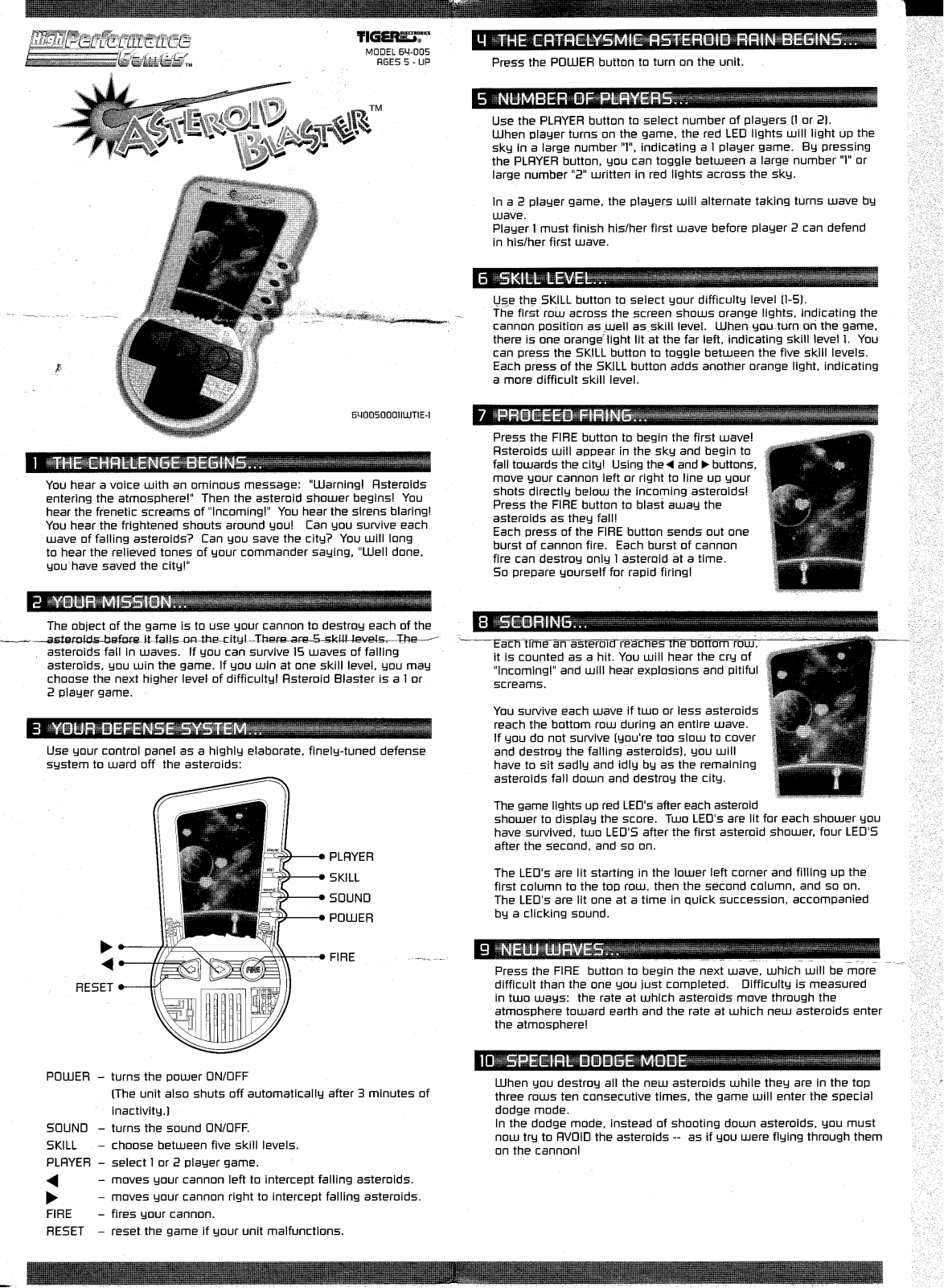 HASBRO Asteroid Blaster User Manual