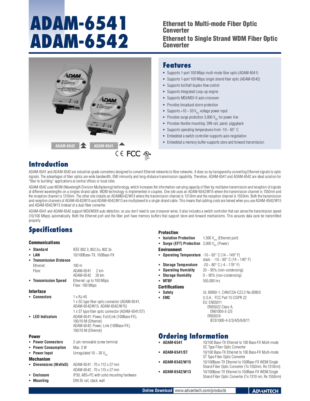 B&B Electronics ADAM-6541 Datasheet