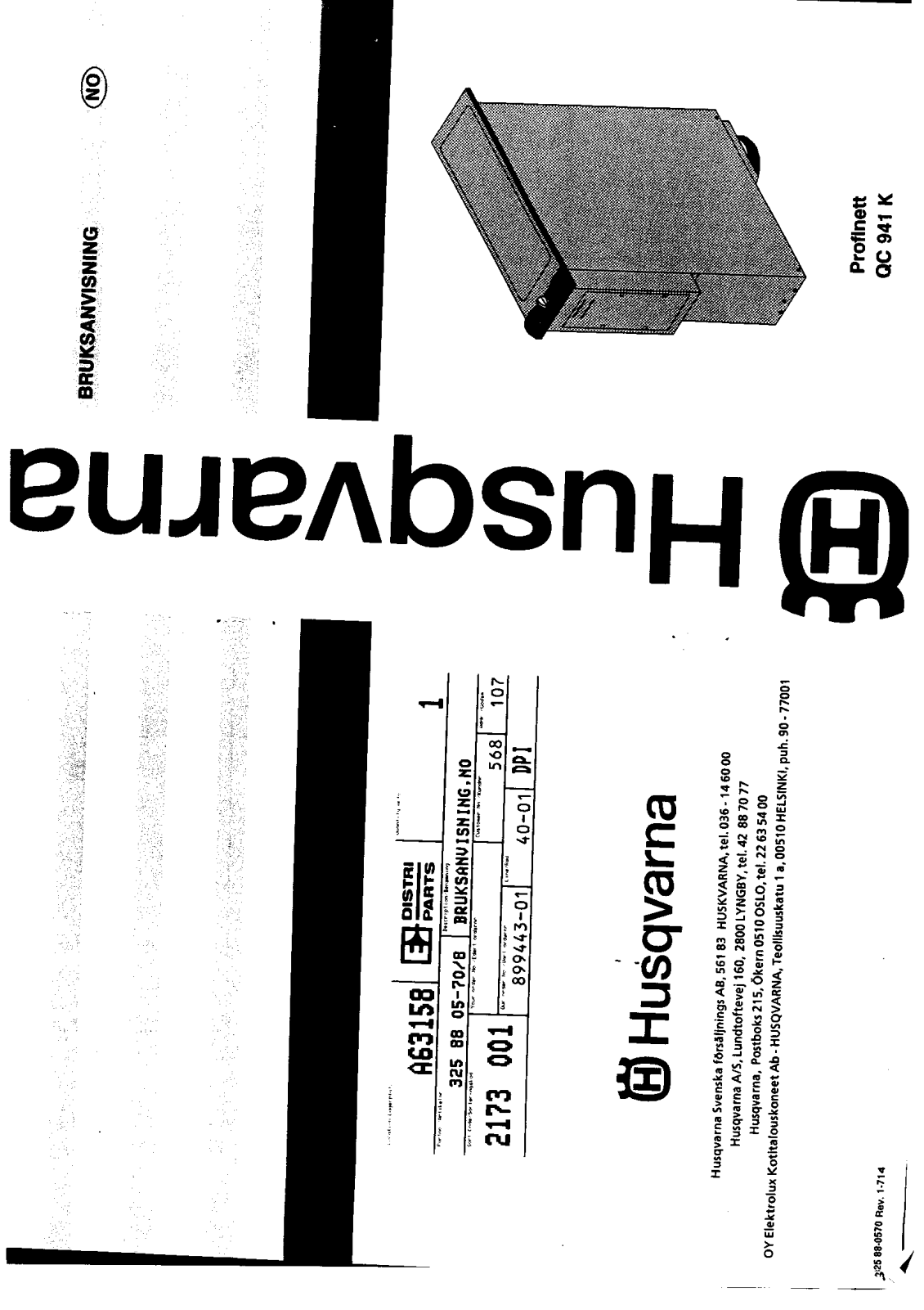 Husqvarna QC941C User Manual