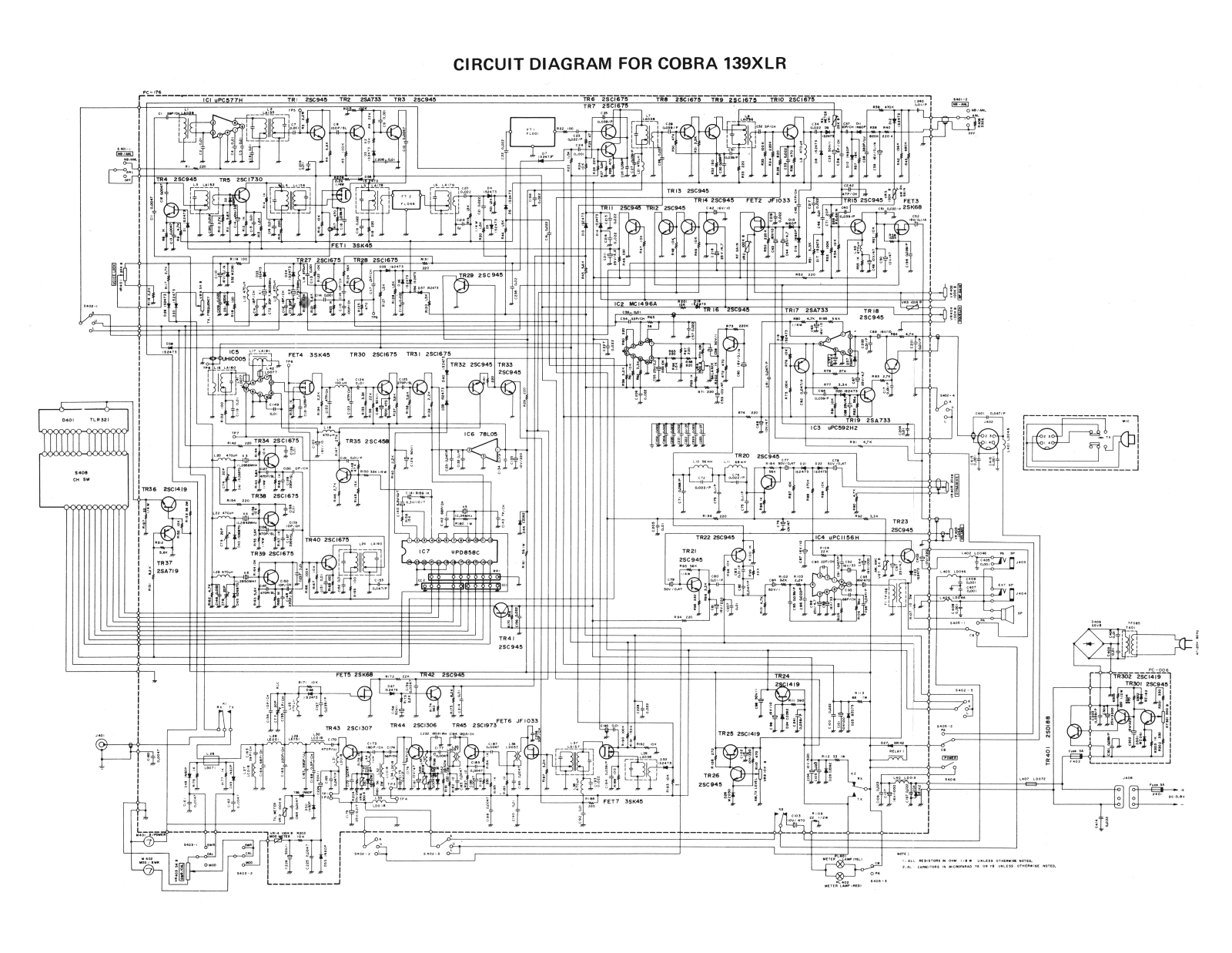 Cobra 139xlr Schematic