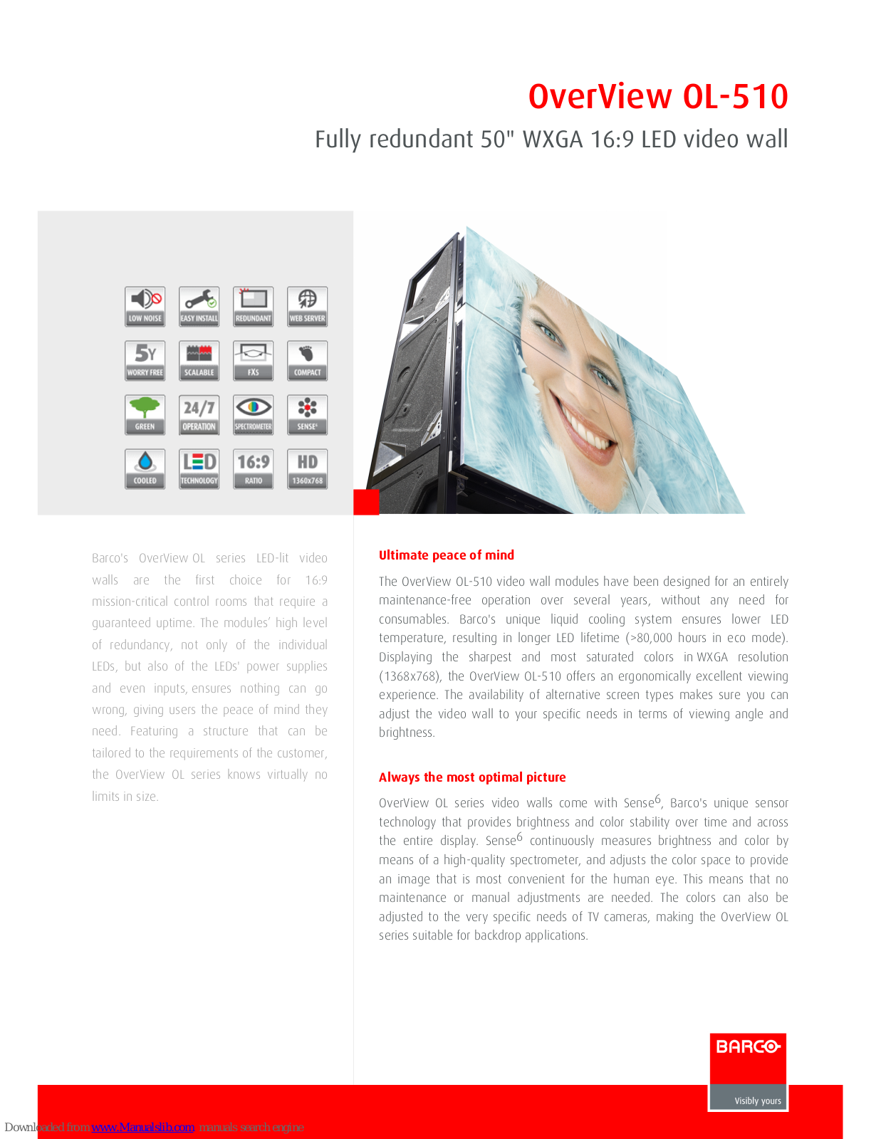 Barco OverView OL­510 Specifications - ManualMachine.com