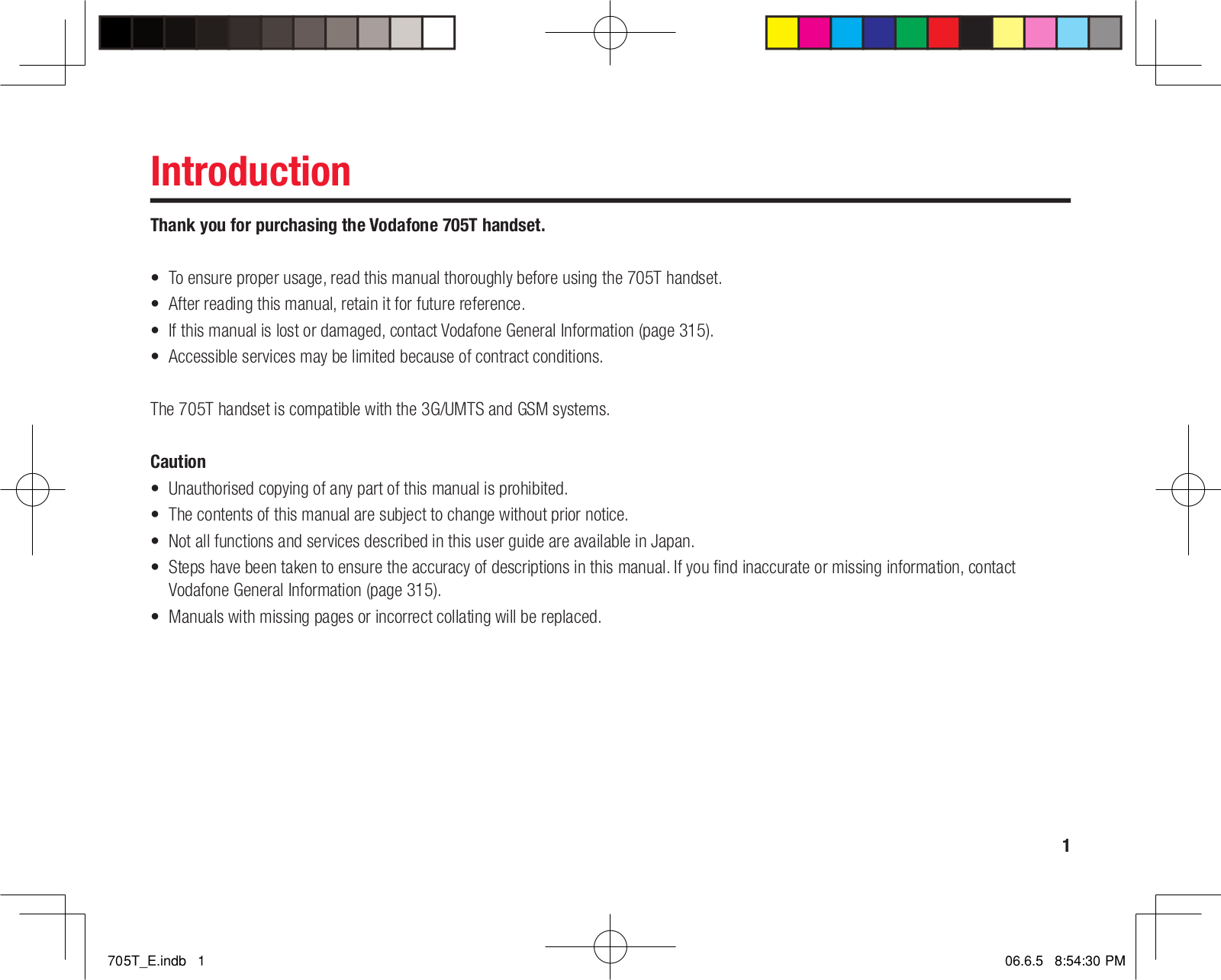 Toshiba 705T User Manual