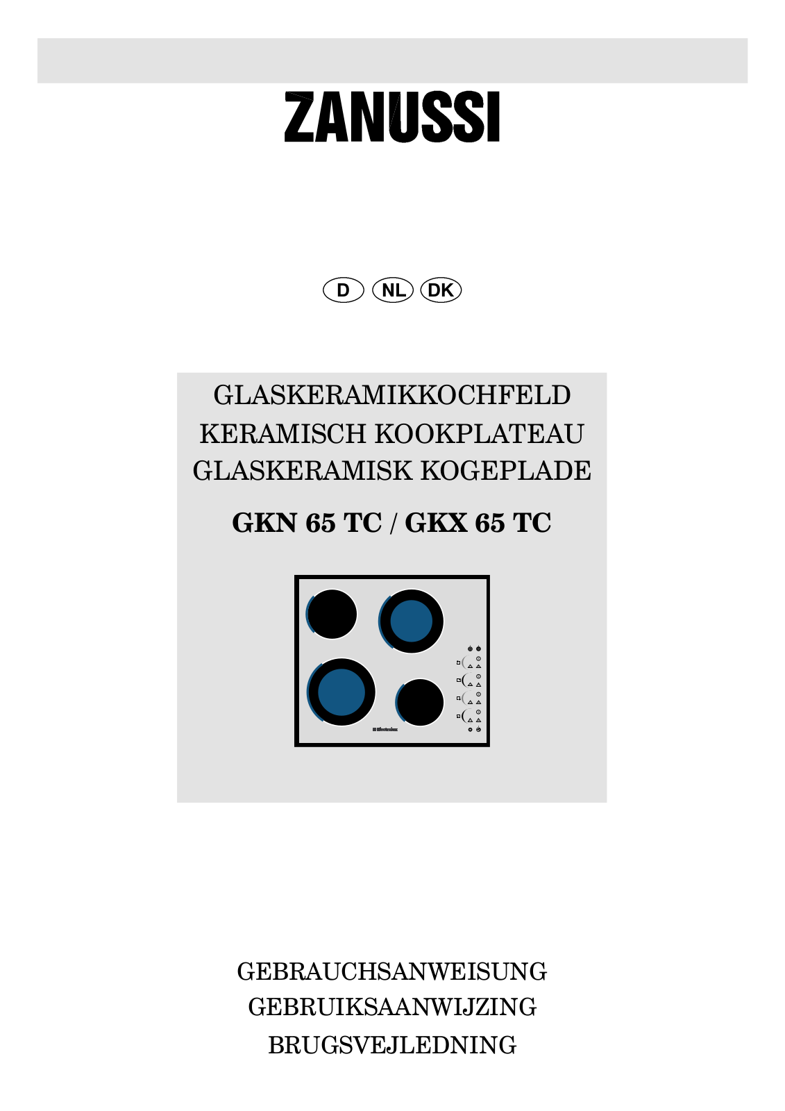 Zanussi GKN65TC, GKX65TC User Manual