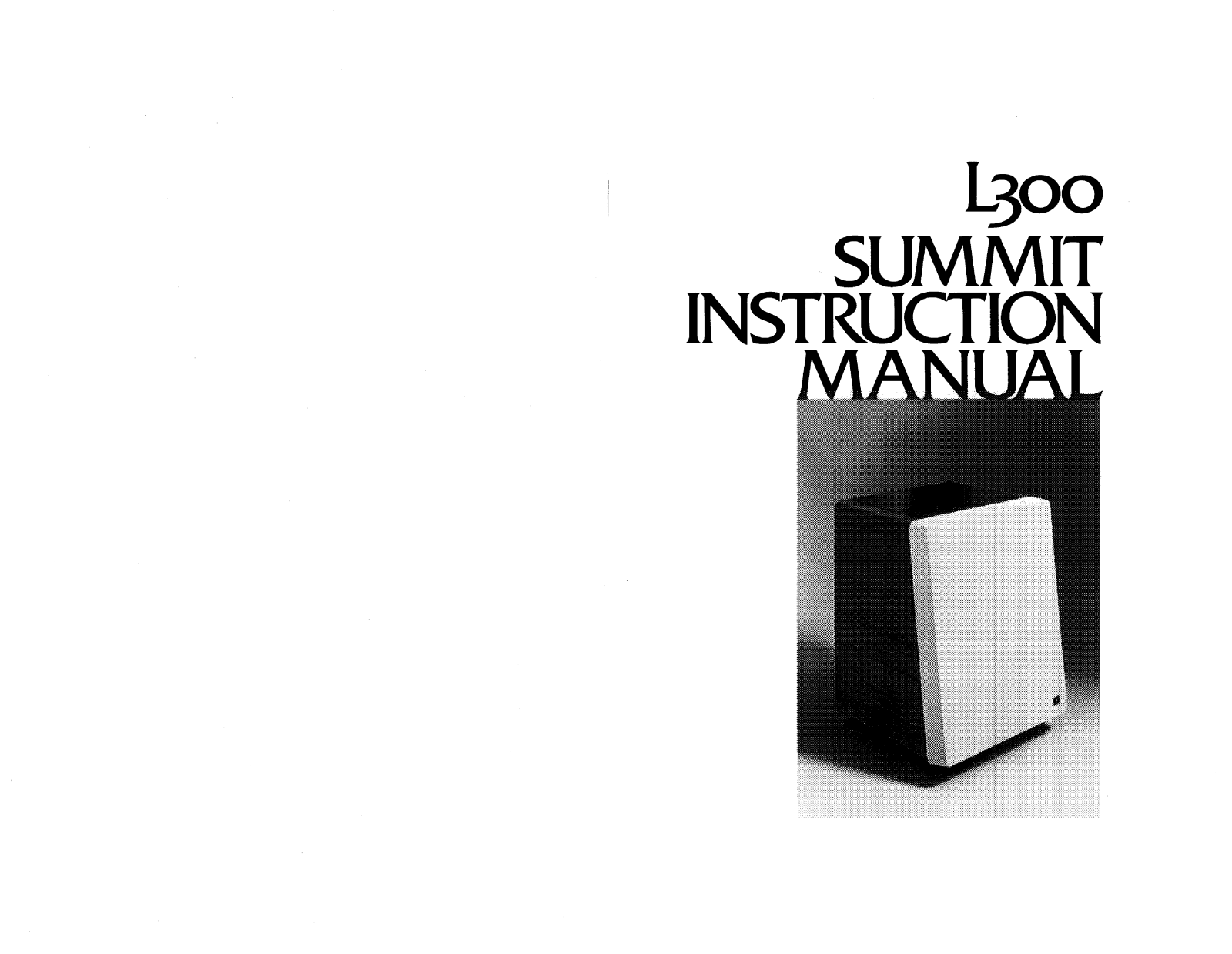 JBL L300, L300 SUMMIT User Manual