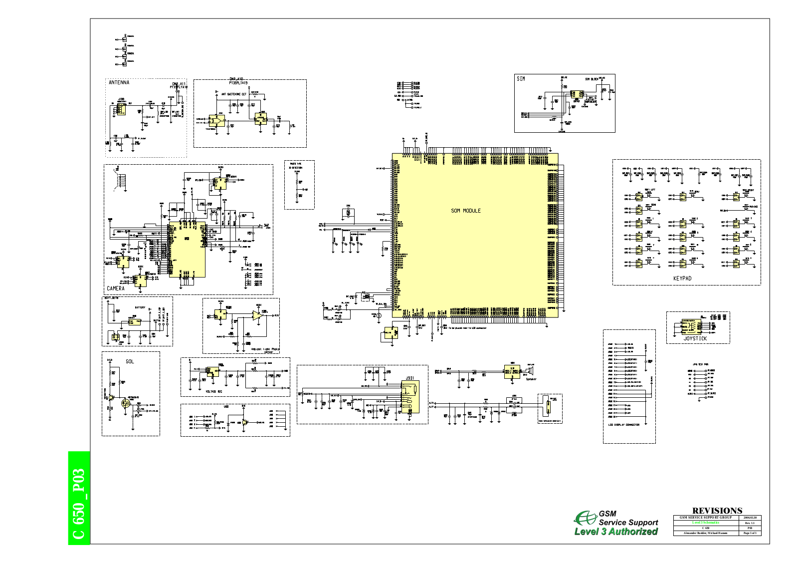 Motorola C650 Schematics