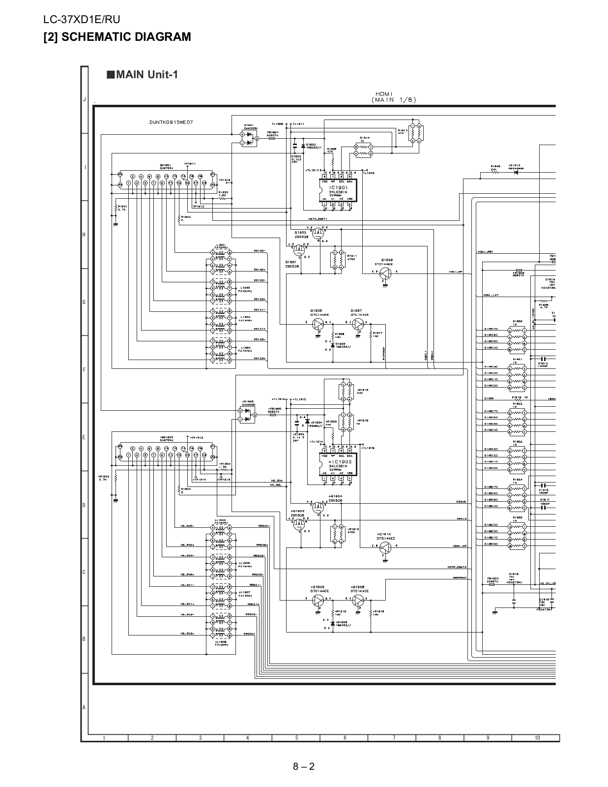 Sharp LC37XD1E, LC-37XD1E-RU, LC37XD1 Schematic