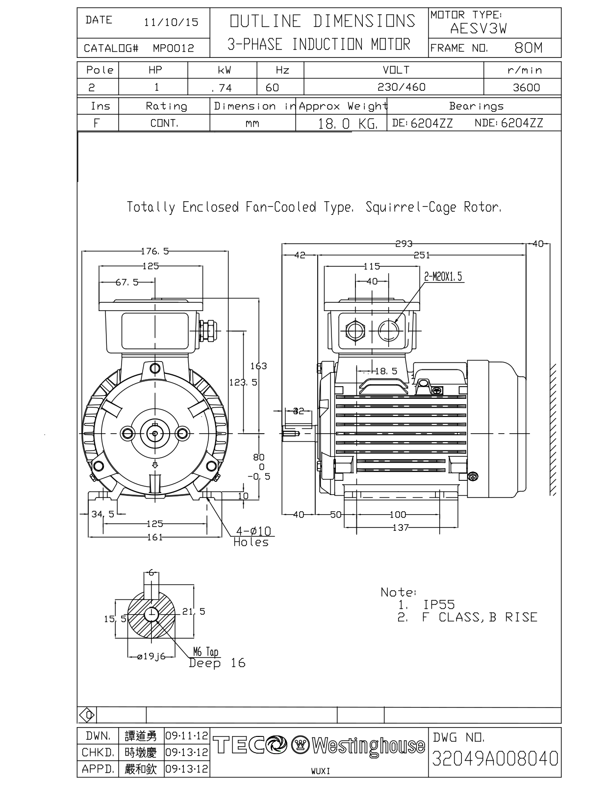 Teco MP0012 Reference Drawing