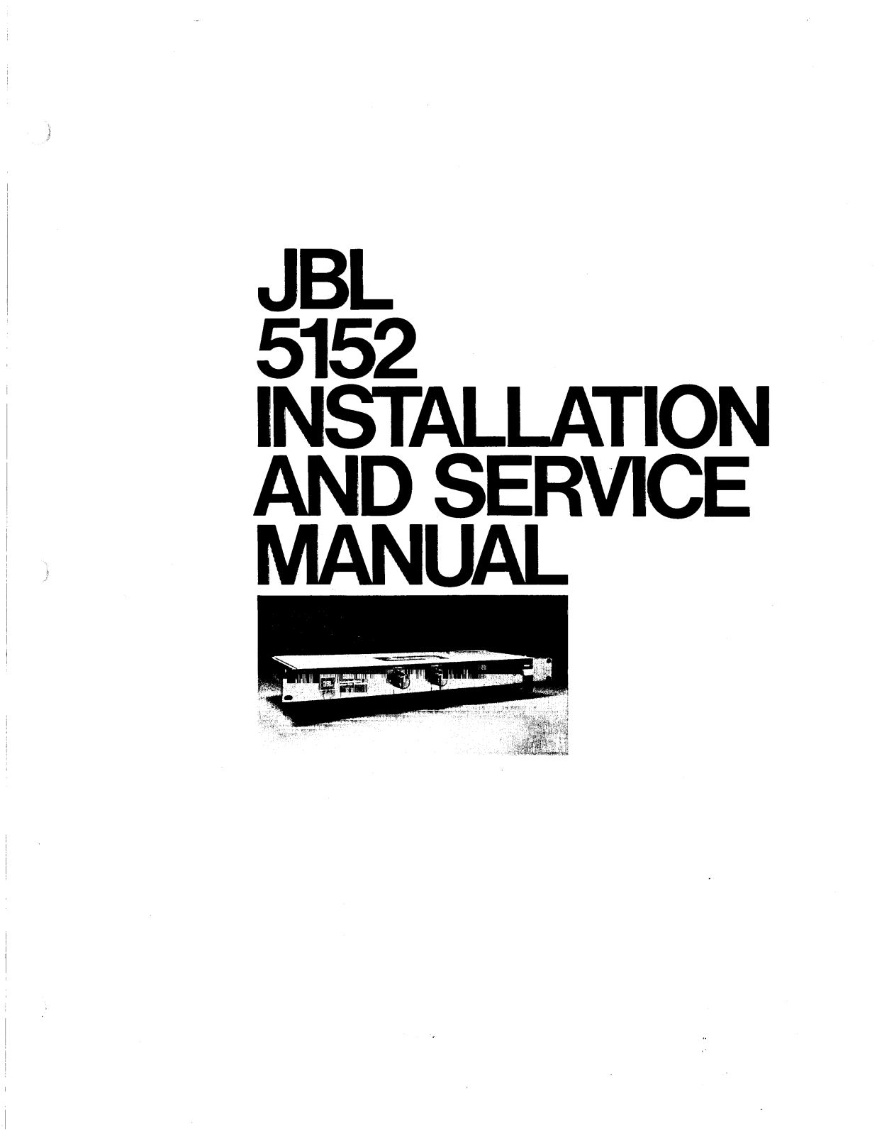 JBL 5152 Service Manual