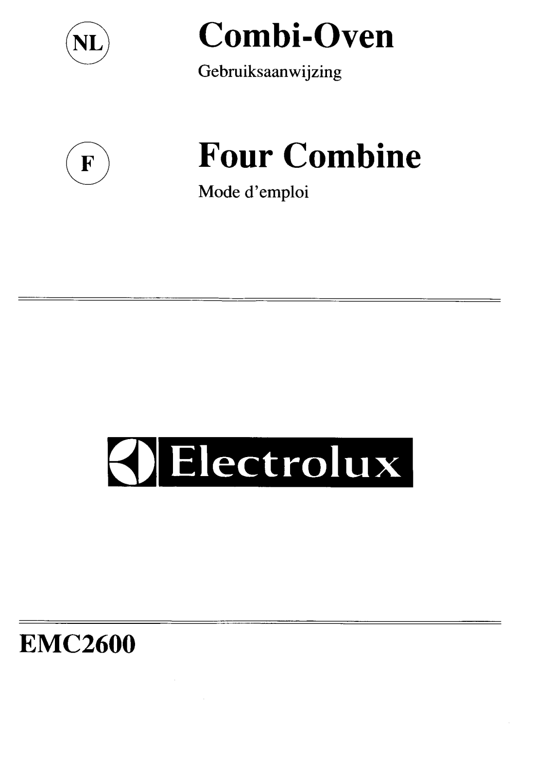 electrolux EMC2600 User Manual