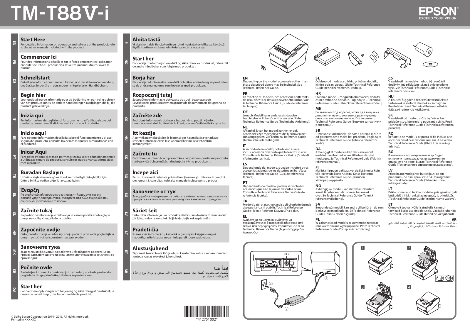 Epson TM-T88V-i Start here