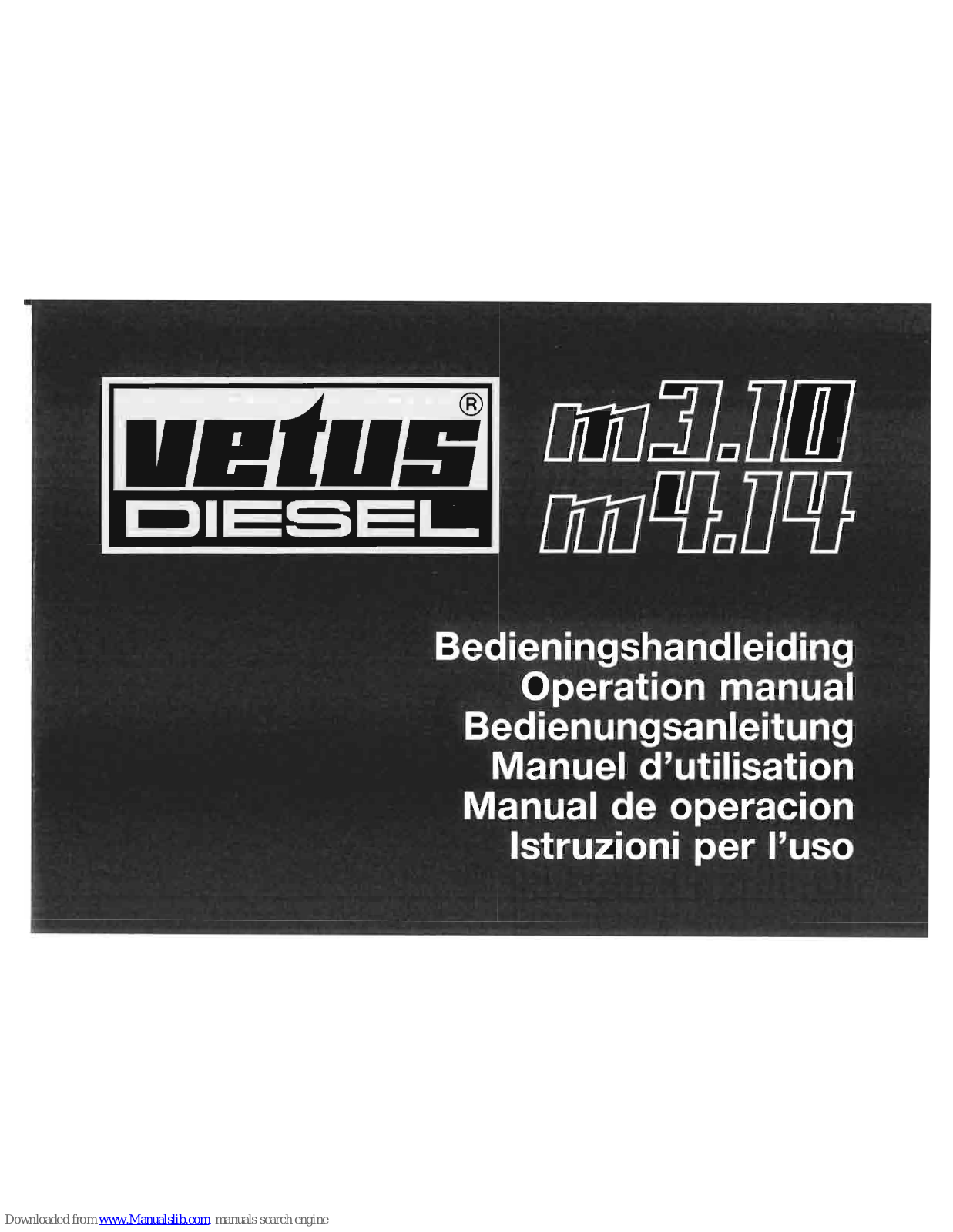 Vetus m3.10, m4.14 Operation Manual - ManualMachine.com