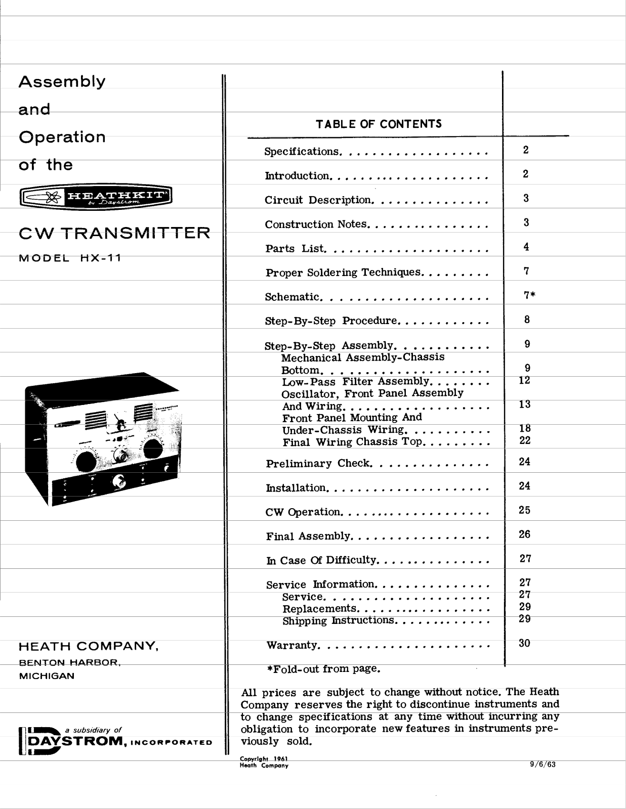 Heathkit HX-11 User Manual