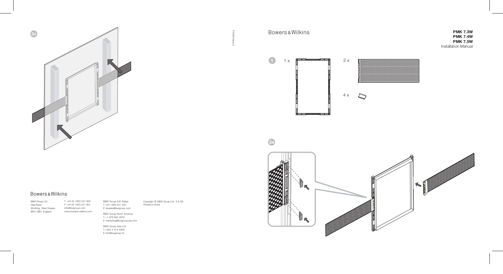 Bowers & Wilkins PMK 7.5W User Manual